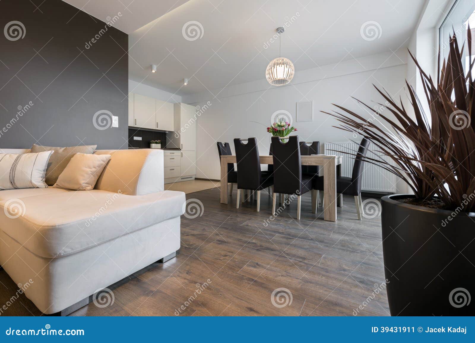 Interior Design Living Room and Kitchen Stock Image Image of design