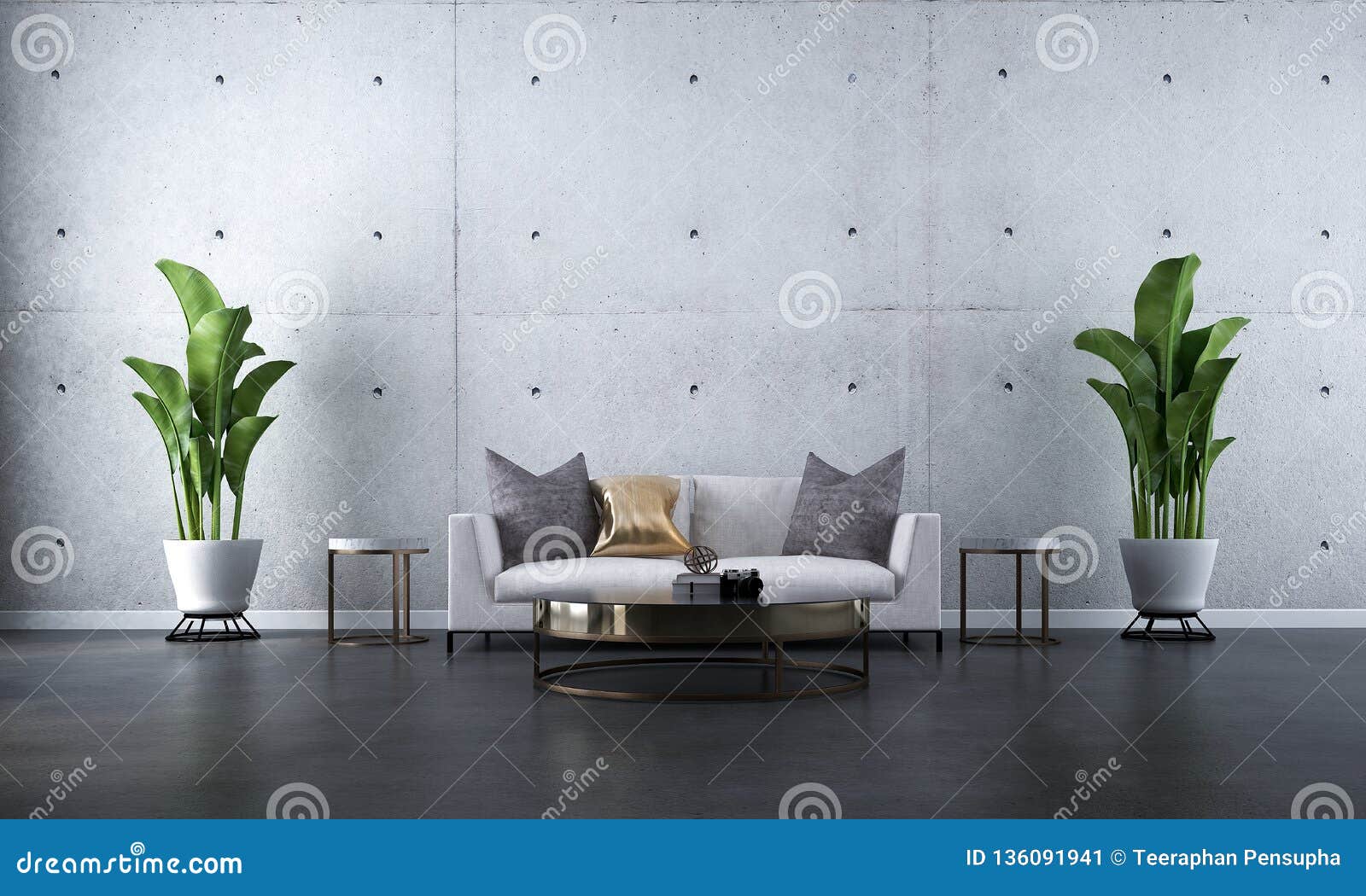 The Interior Design Concept of Modern Minimal Living Room and Concrete  Texture Wall Background Stock Image - Image of pattern, house: 136091941
