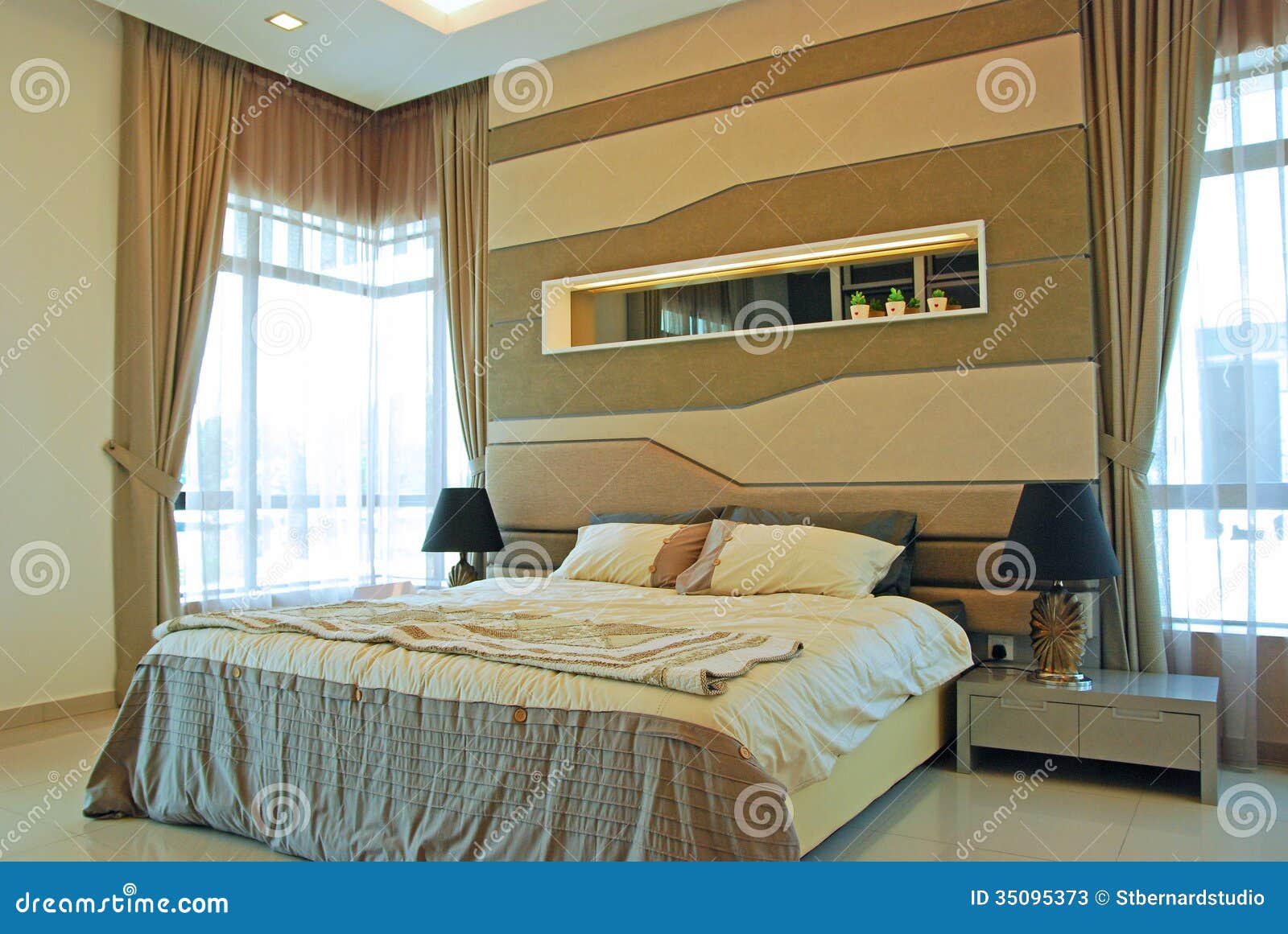 Interior Design Of Master Bedroom Stock Image Image Of