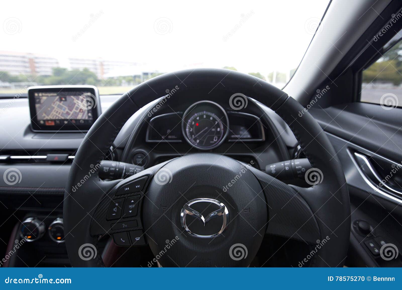 Interior Design Of Mazda Cx 3 Dashboard Editorial Image