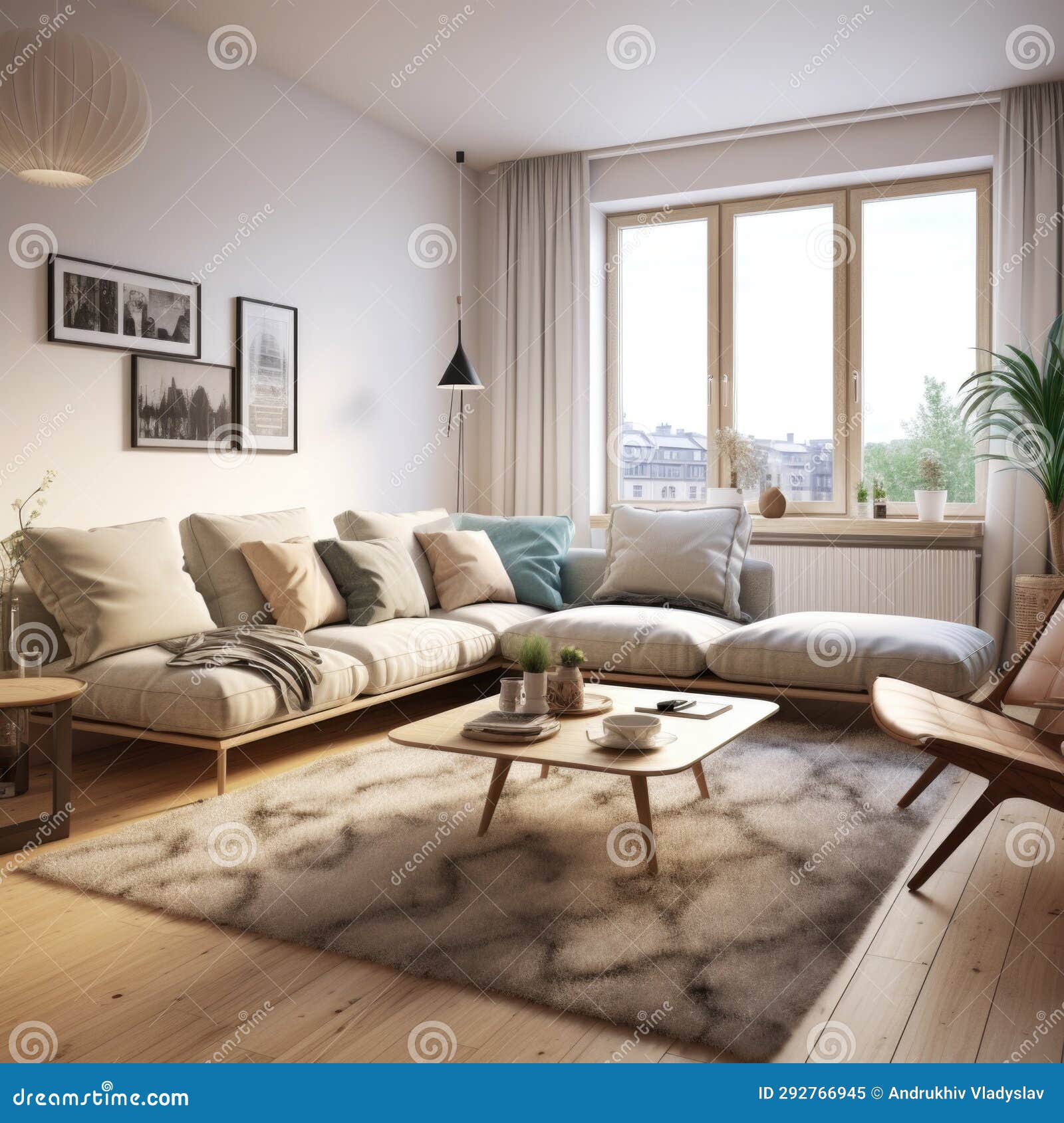 Picture of Living Room Wooden Floor Empty Room royalty-free images