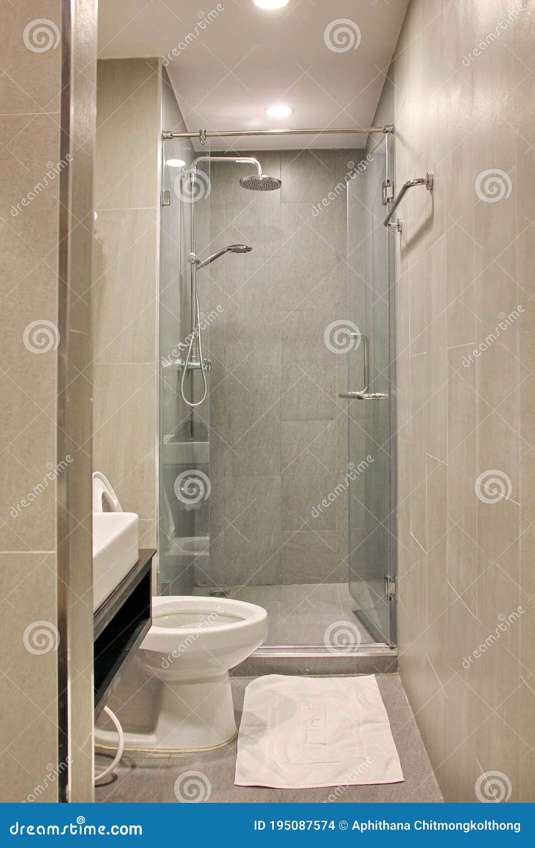 The Interior Design of Modern Shower Room Stock Photo Image of luxury