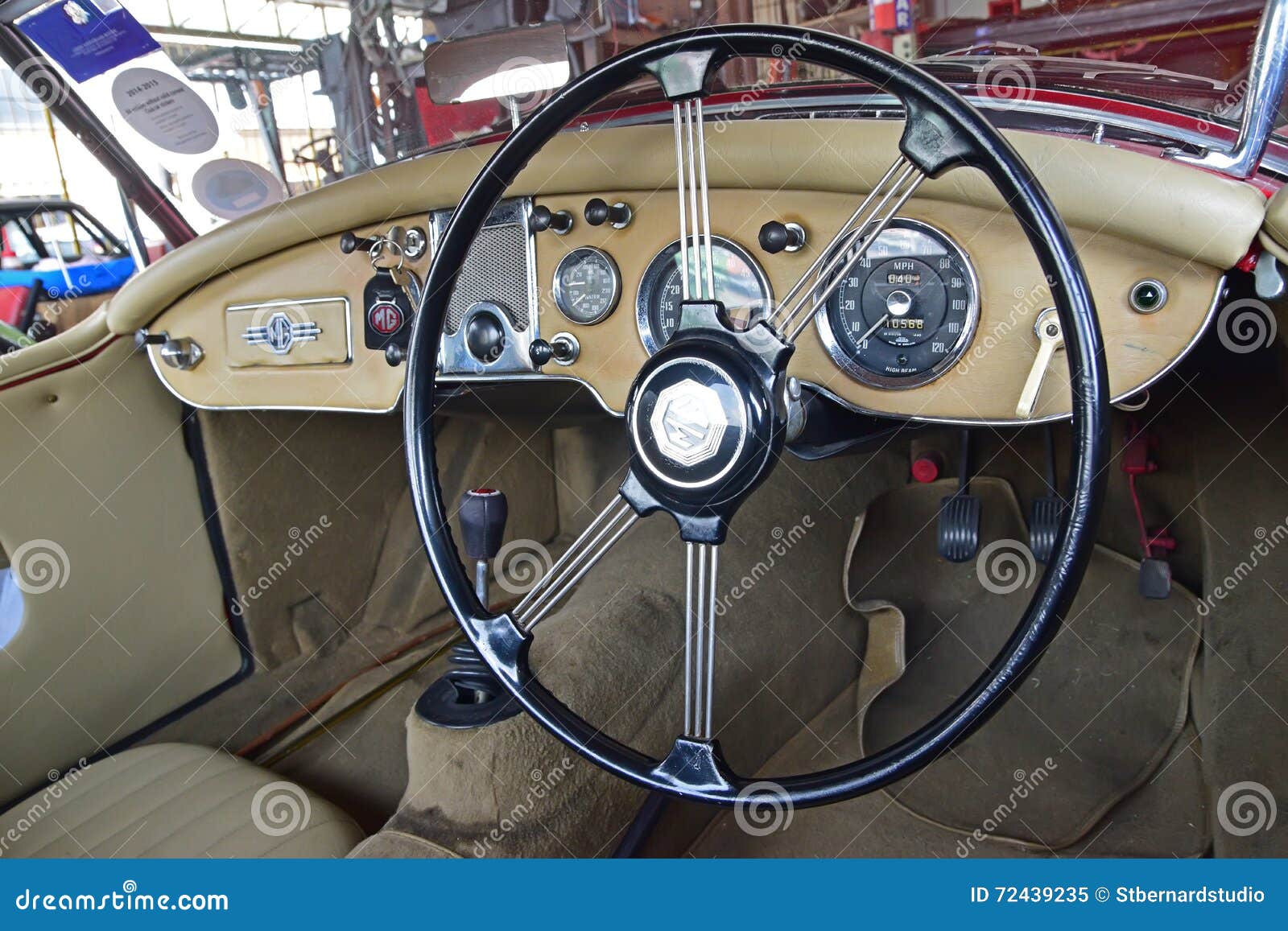Interior Design Of Morris Garage Old Classic Sports Car In