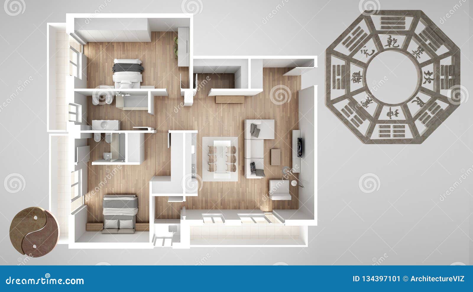Interior Design Project with Feng Shui Consultancy, Home Apartment Flat