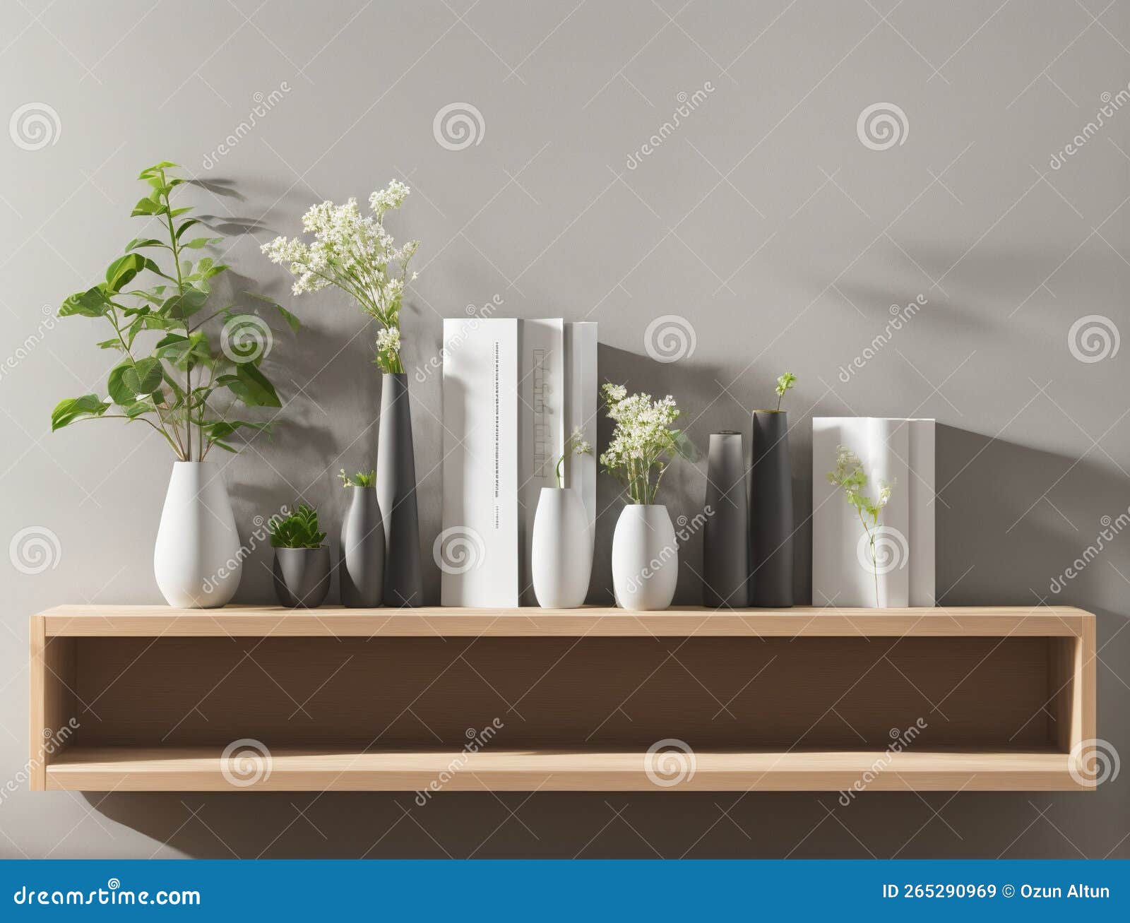Interior design, vase stock illustration. Illustration of wood 265290969