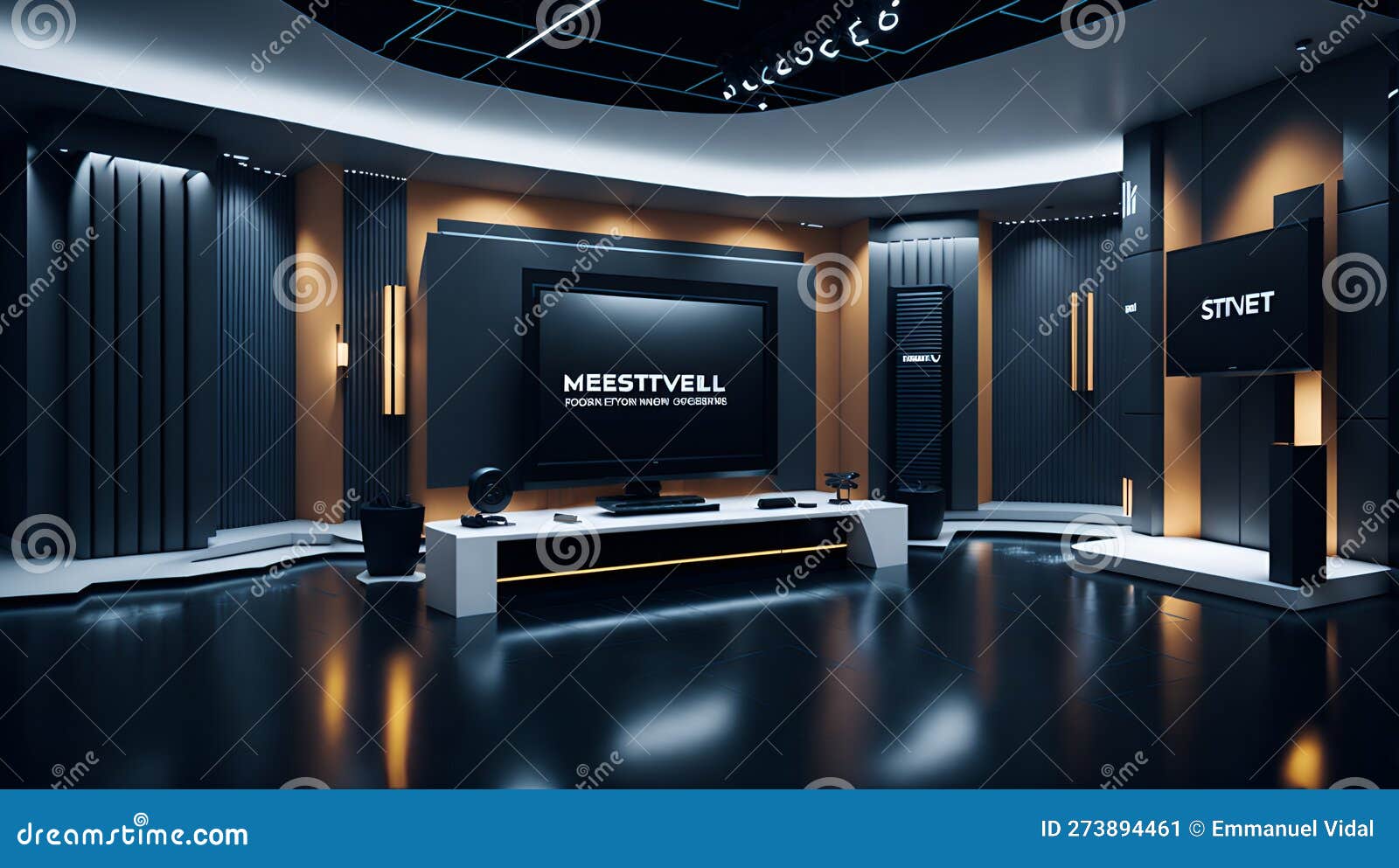 interior  tv room television studio