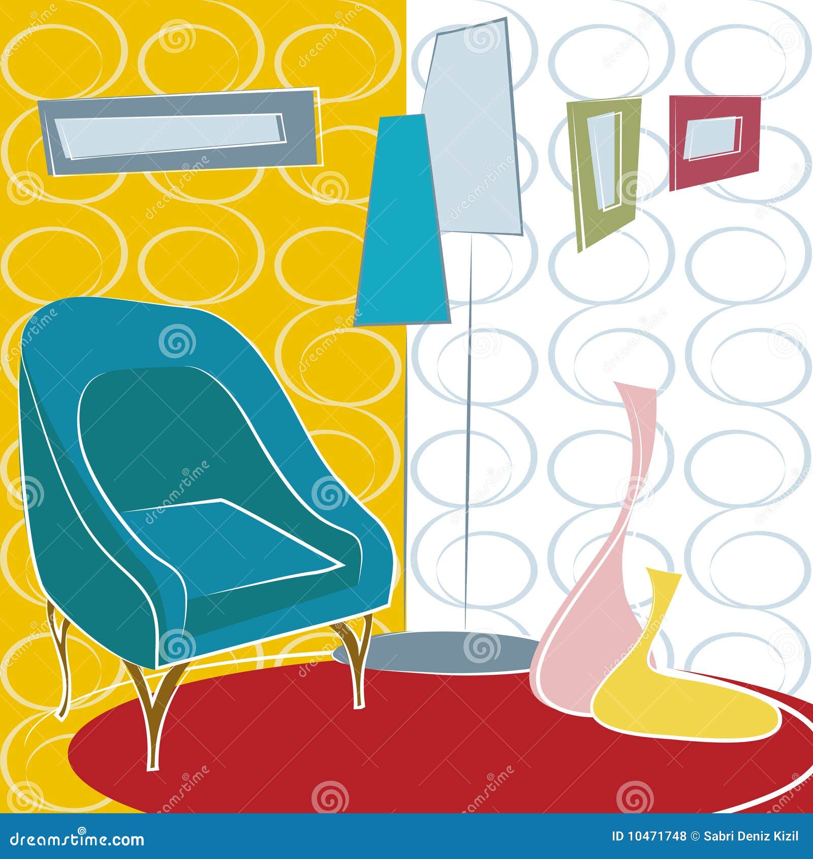 Interior design vector stock vector. Illustration of fashion - 10471748