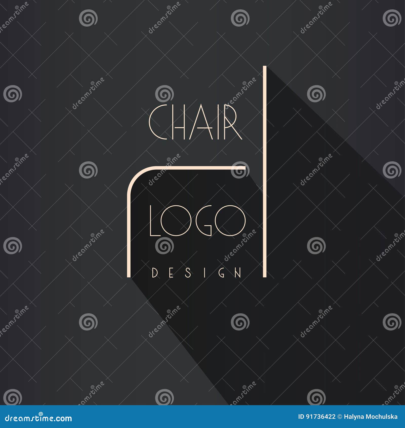 Interior Designer Brand Identity Chair Line Logo Business Card Template Included Stock Vector Illustration Of Comfortable Identity 91736422