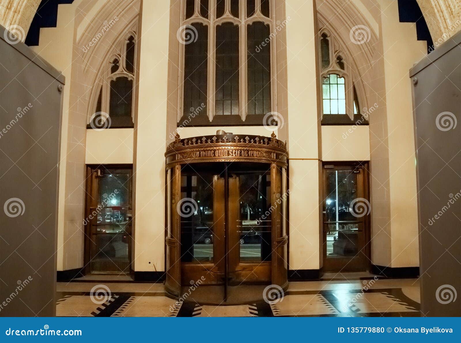 Interior Of Detroit Masonic Temple Detroit Michigan Usa