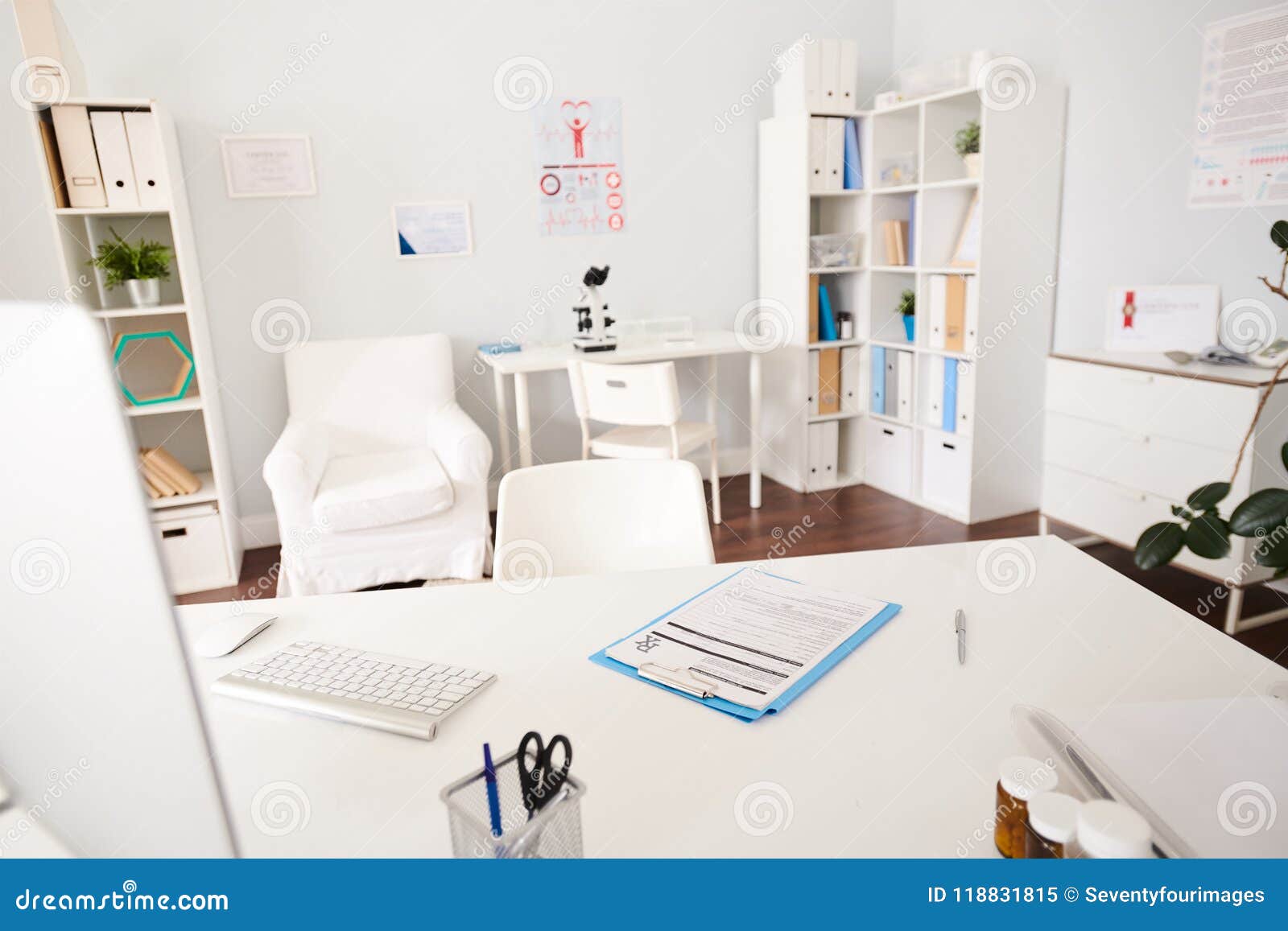 Interior of Doctors Office in Modern Clinic Stock Image - Image of desk,  workplace: 118831815