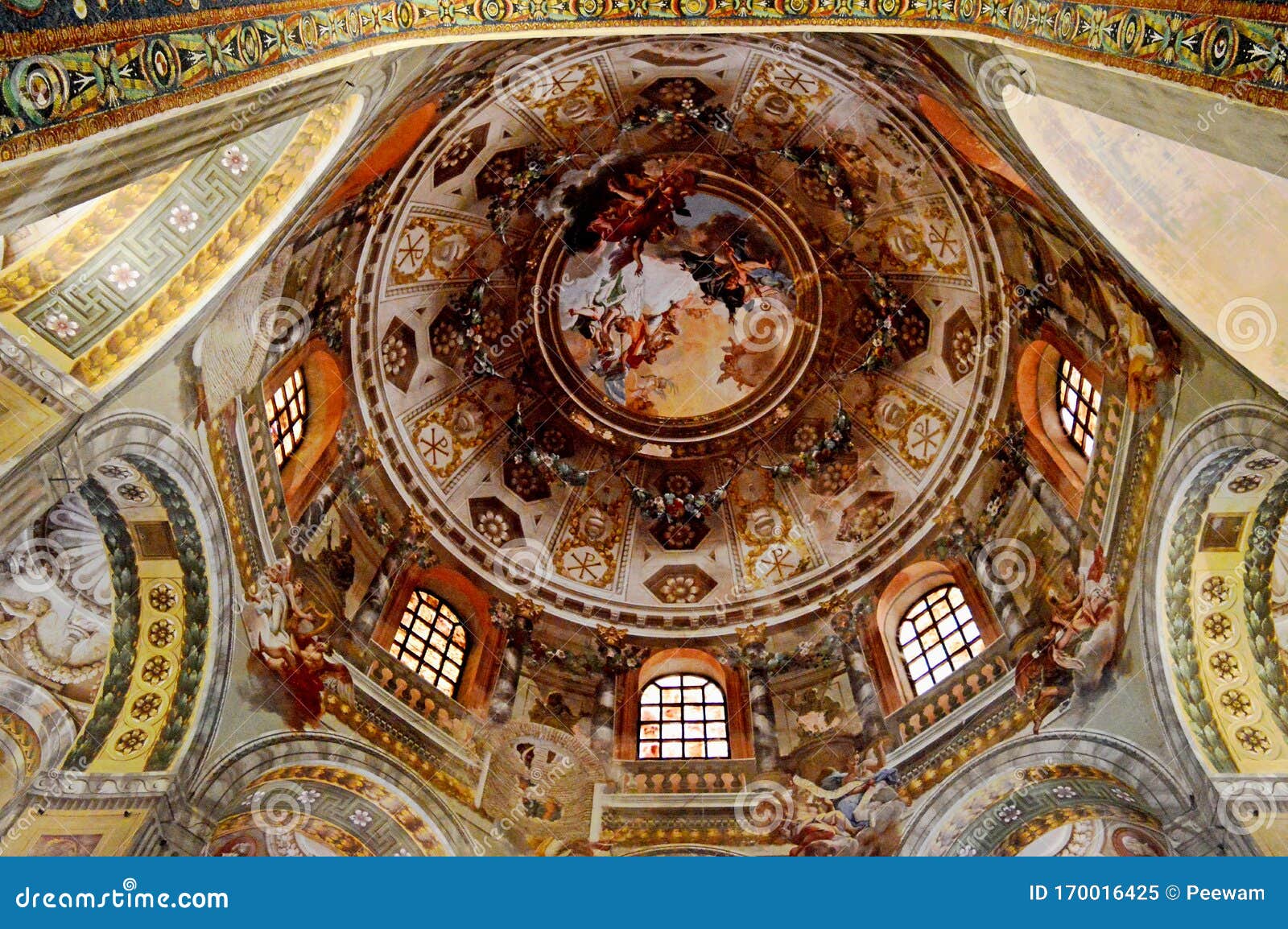 The Interior of the Dome of Basilica of San Vitale Ravenna, Italy Stock  Image - Image of frescoes, basilica: 170016425