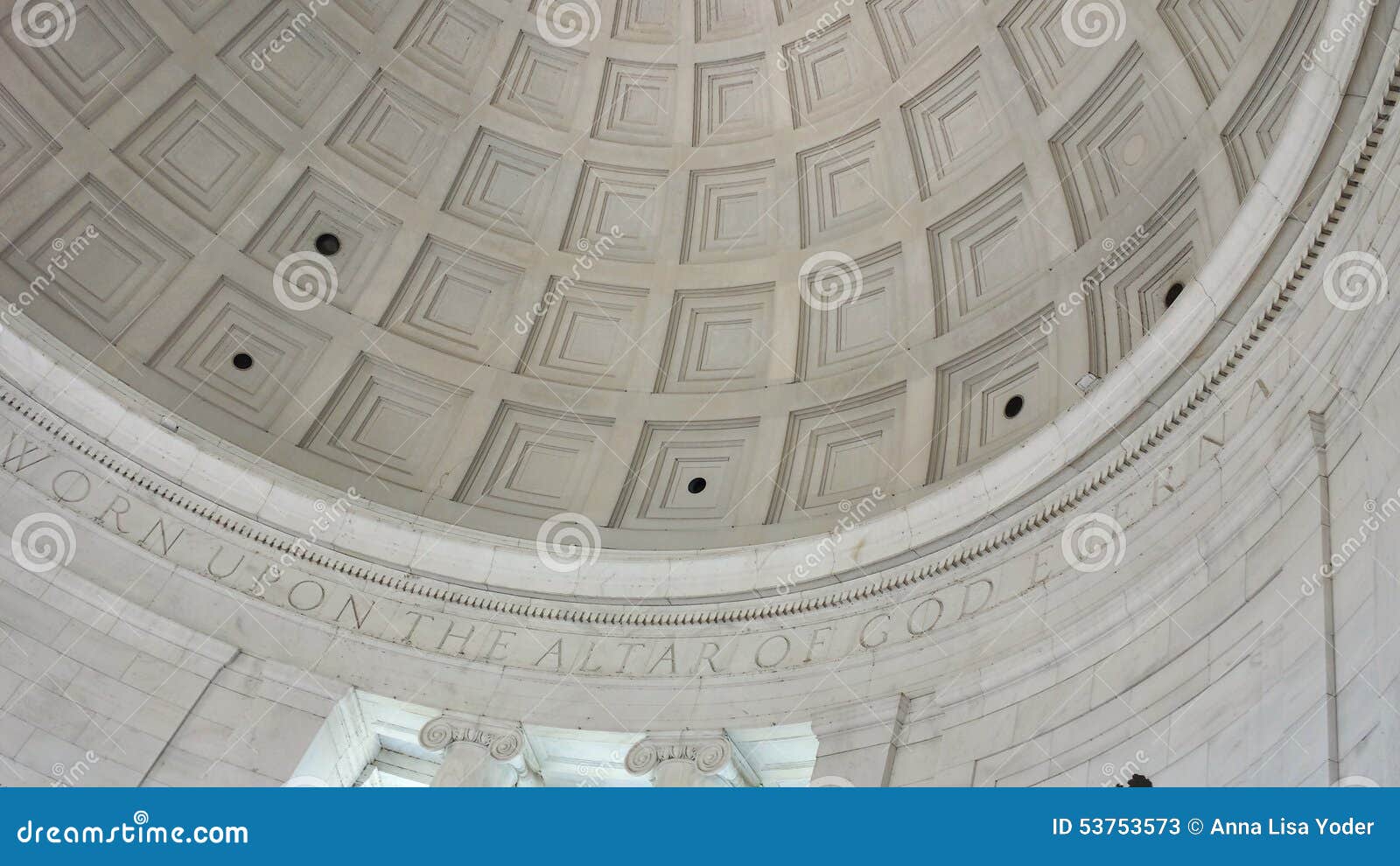 Interior Dome of Jefferson Memorial â€“ Washington, D.C. Stock Image