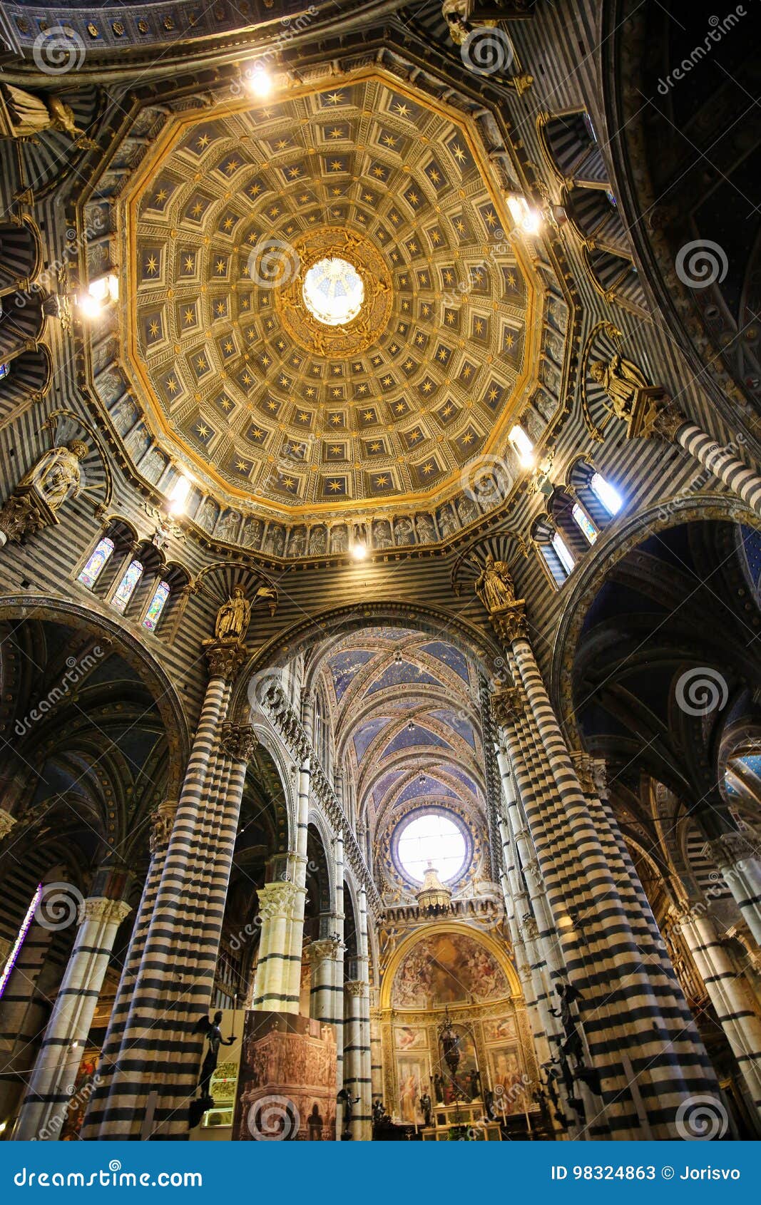 Interior Dome of Siena Cathedral, Tuscany, Italy Stock Image Image of