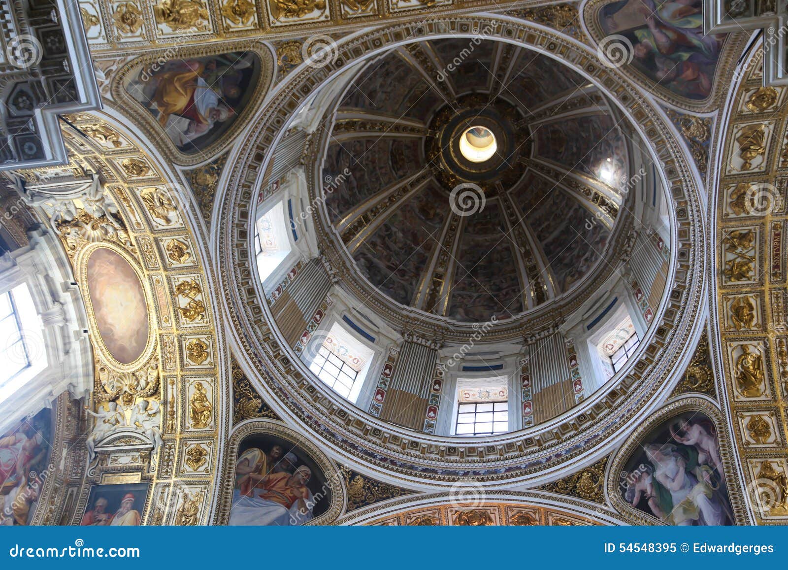 Interior Dome of St. Peter Basilica, Vatican Editorial Image Image of