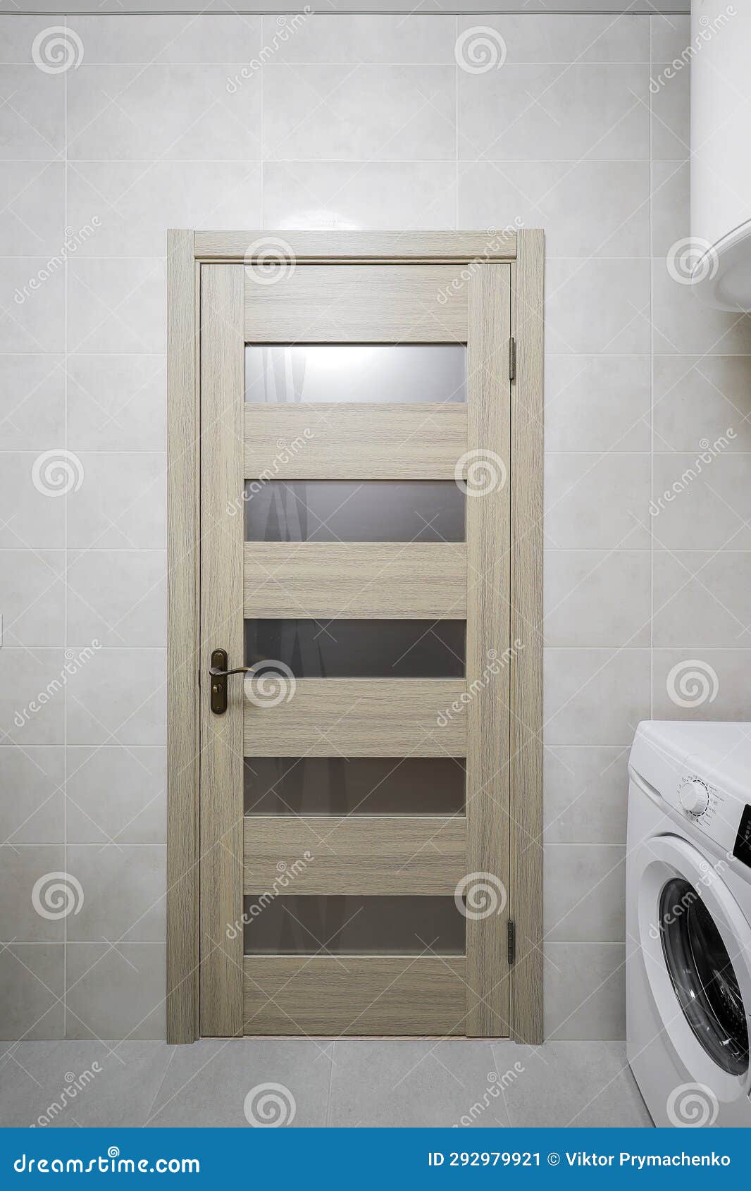 Interior Door with Glass Closeup in the Bathroom Stock Image Image of minimalism, doorway