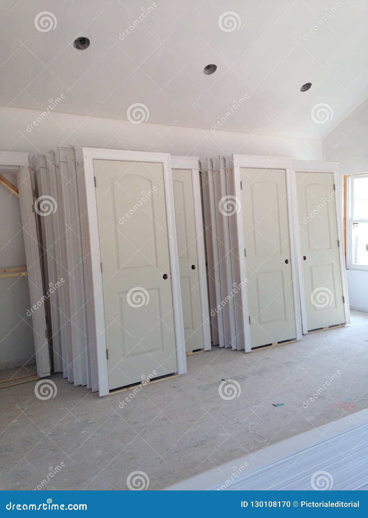 Interior Doors Waiting To Be Installed In Residential Home