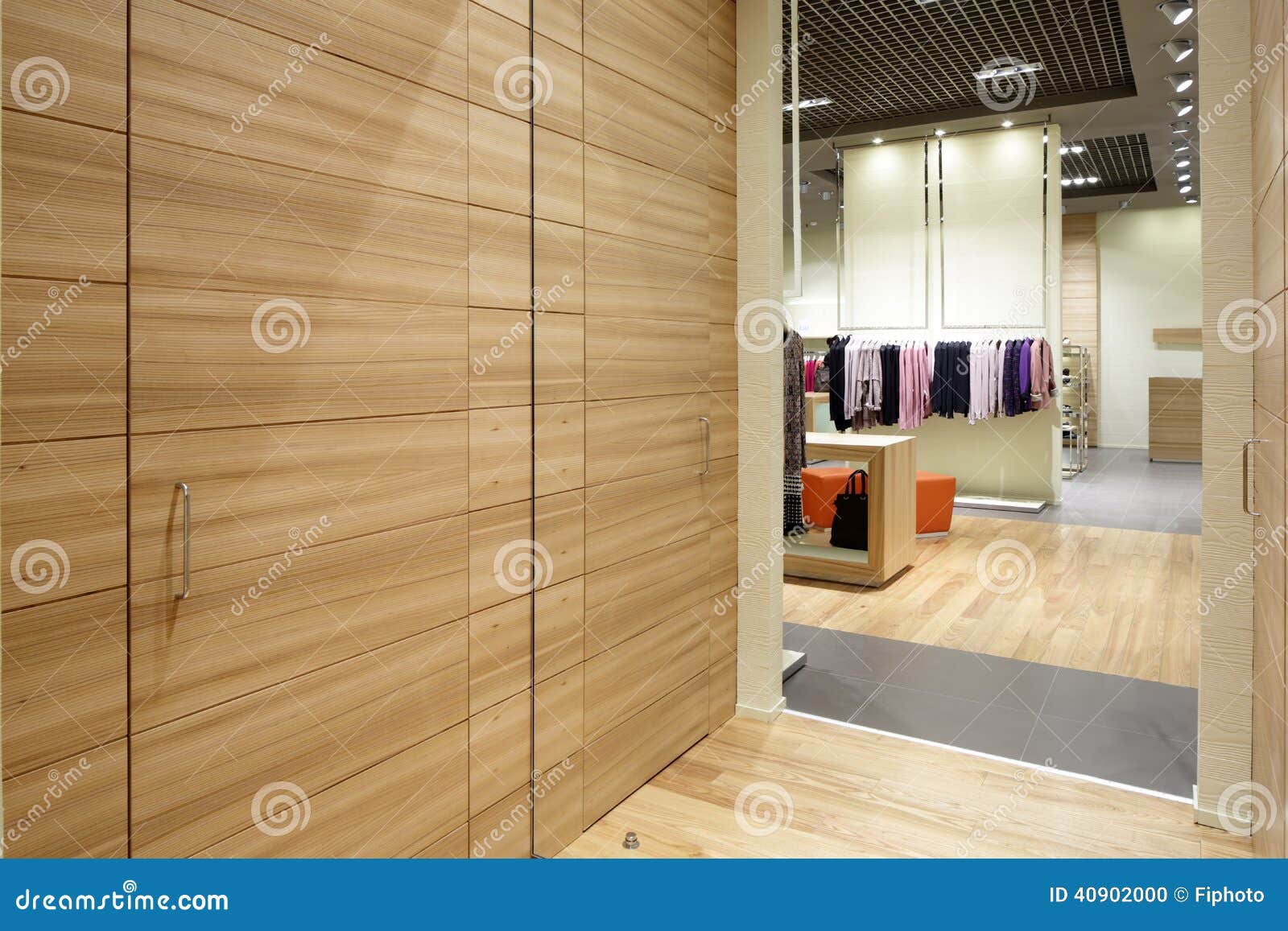 Interior of Dressing Room at Cloth Store Stock Photo Image of area