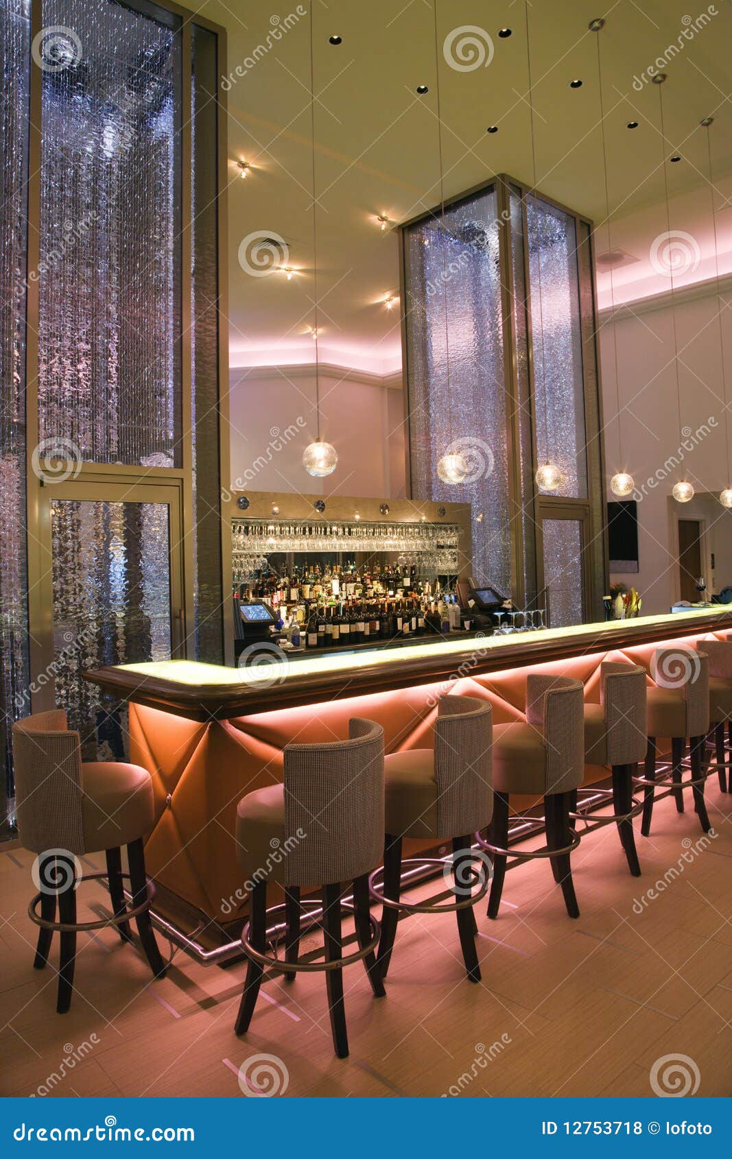 Interior Of Elegant Cocktail Bar Stock Photo Image 12753718