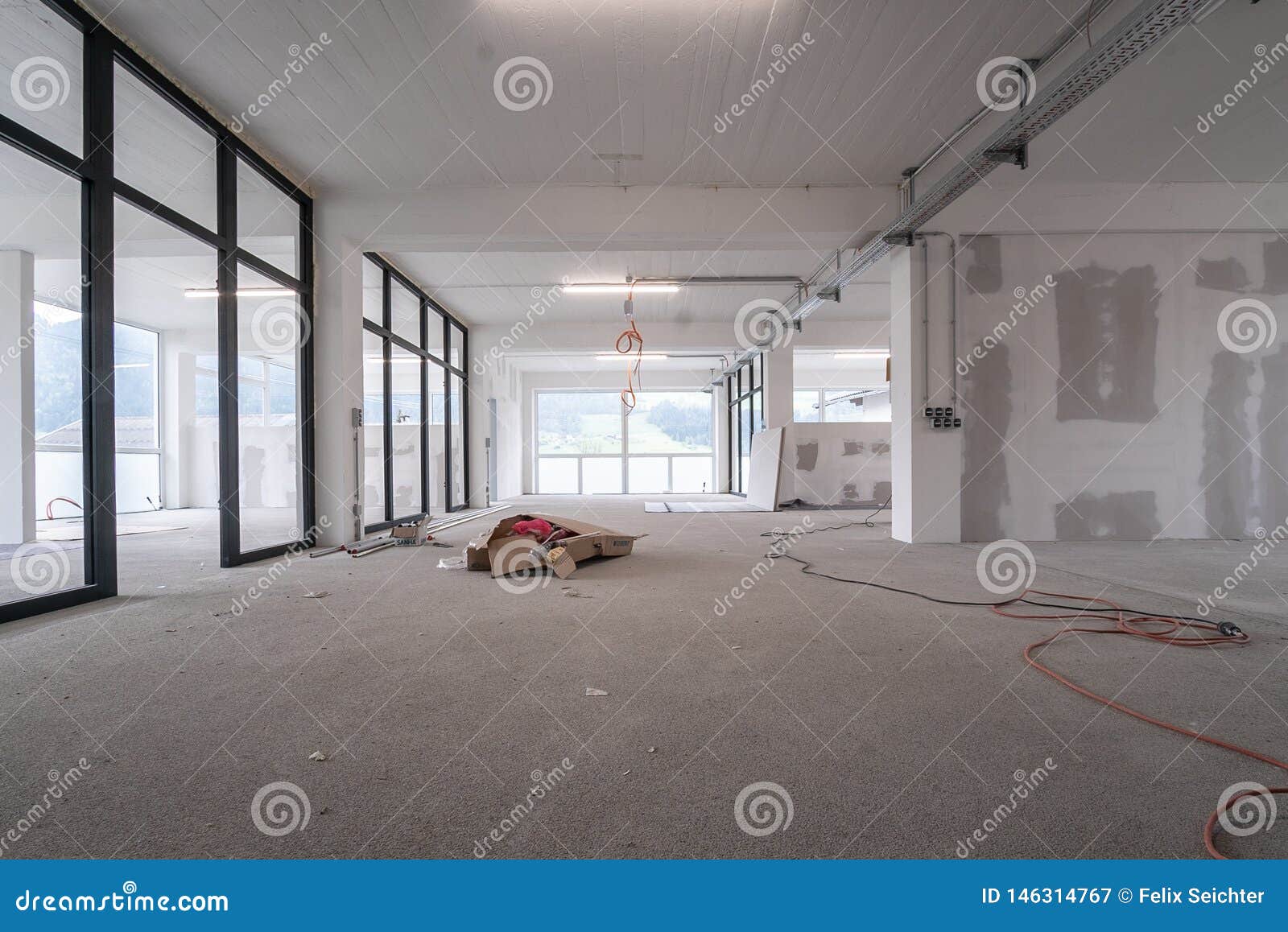 Interior Empty Office Light Room In A New Building