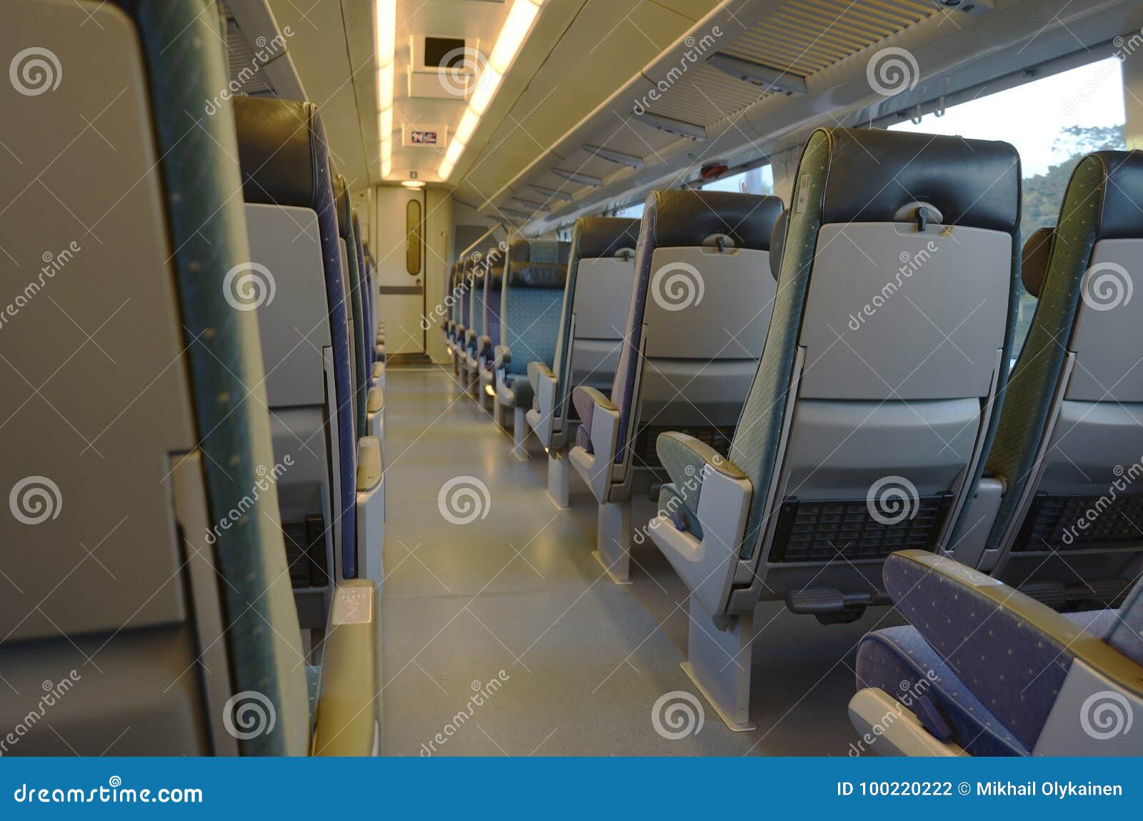 Interior of an Empty Train Car Stock Photo Image of moving