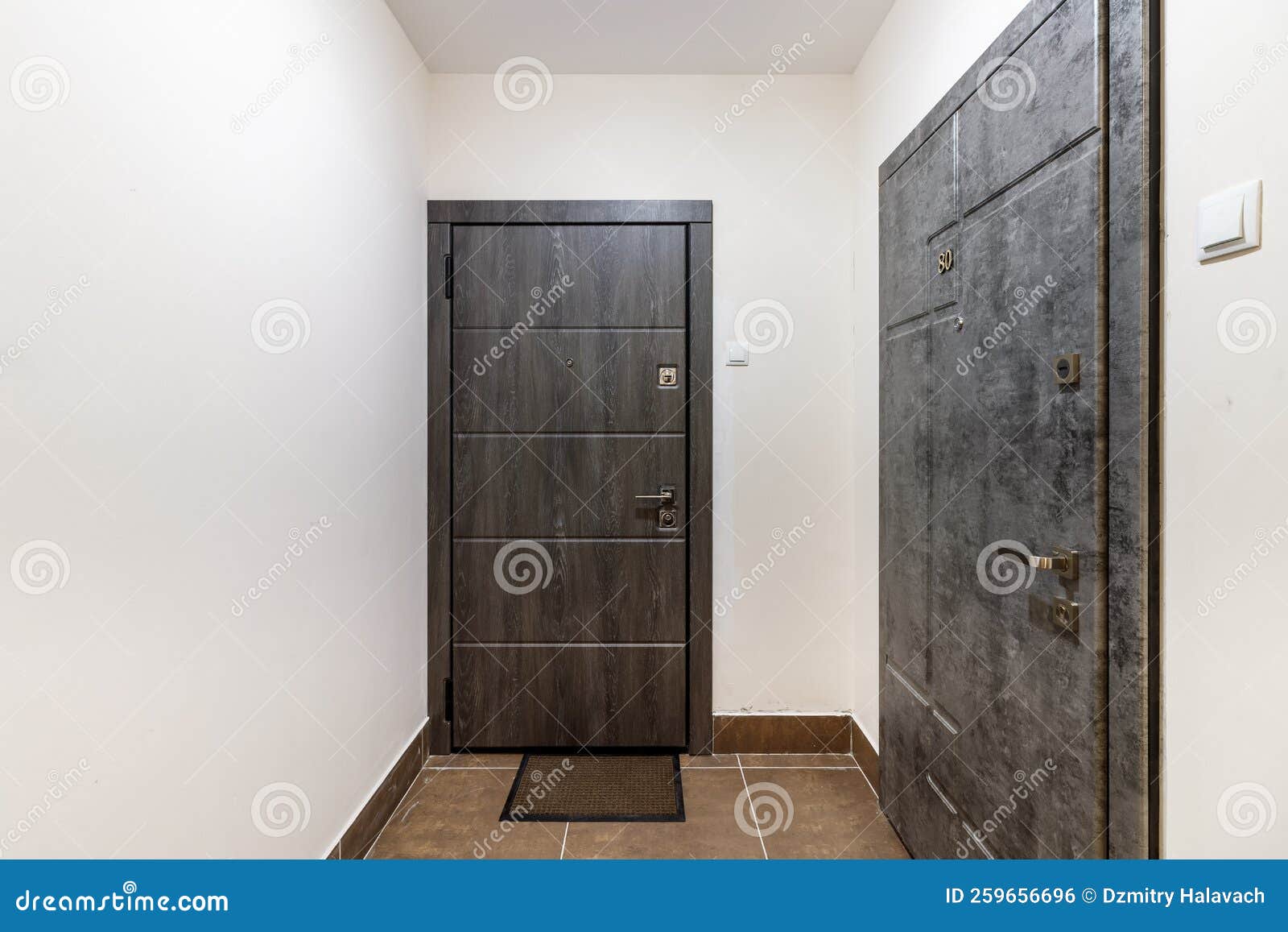 Interior and Entrance Doors in the New Apartment. Stock Photo Image