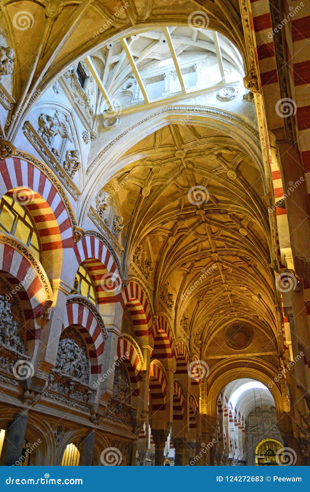 Interior The Famous Double Archways And Low Lit Vaulted