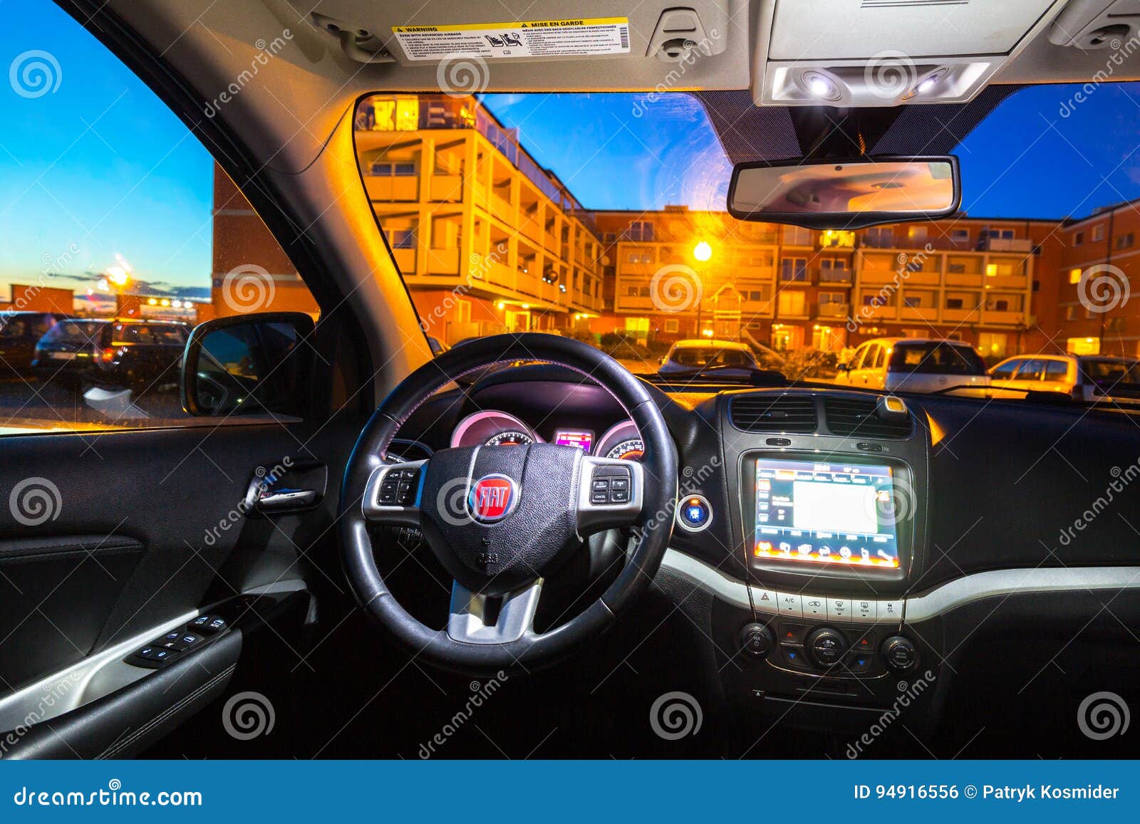 Interior Of Fiat Freemont Suv Car Editorial Photo Image Of