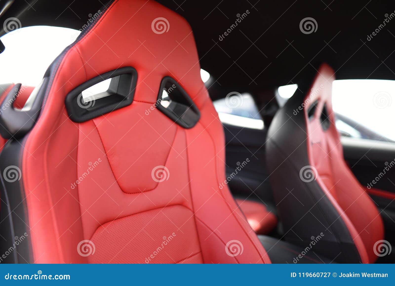 Car Seats Of A Ford Mustang 2018 Stock Image Image Of