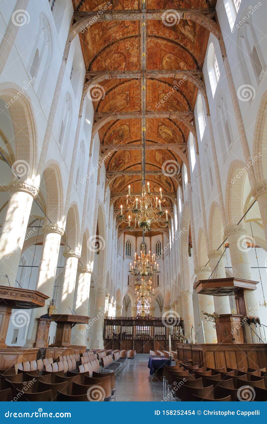 Grote Kerk In Naarden The Interior of the Grote Kerk Church, with the Magnificent Painted