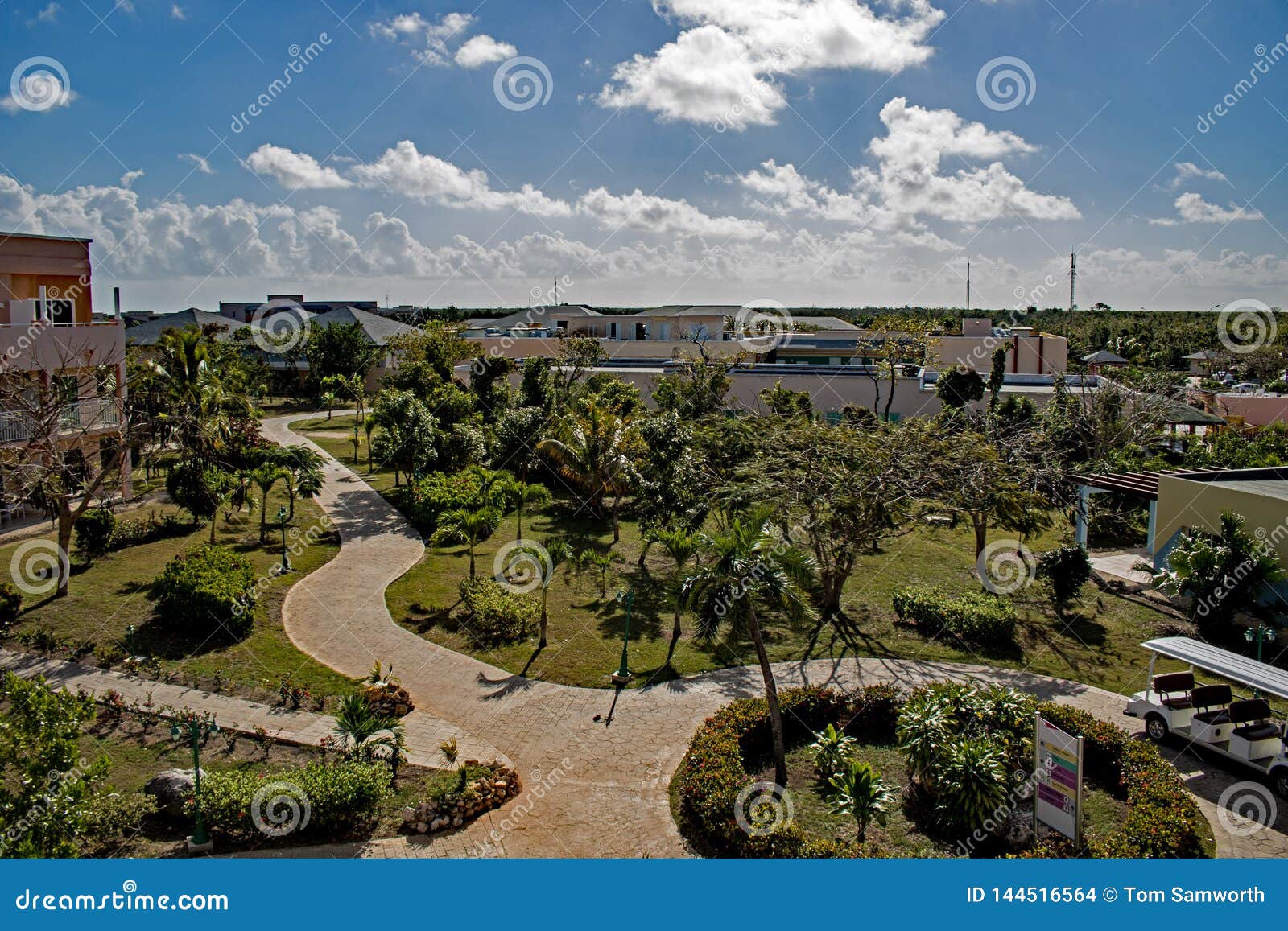 interior grounds at playa paraiso resort in cayo coco, cuba