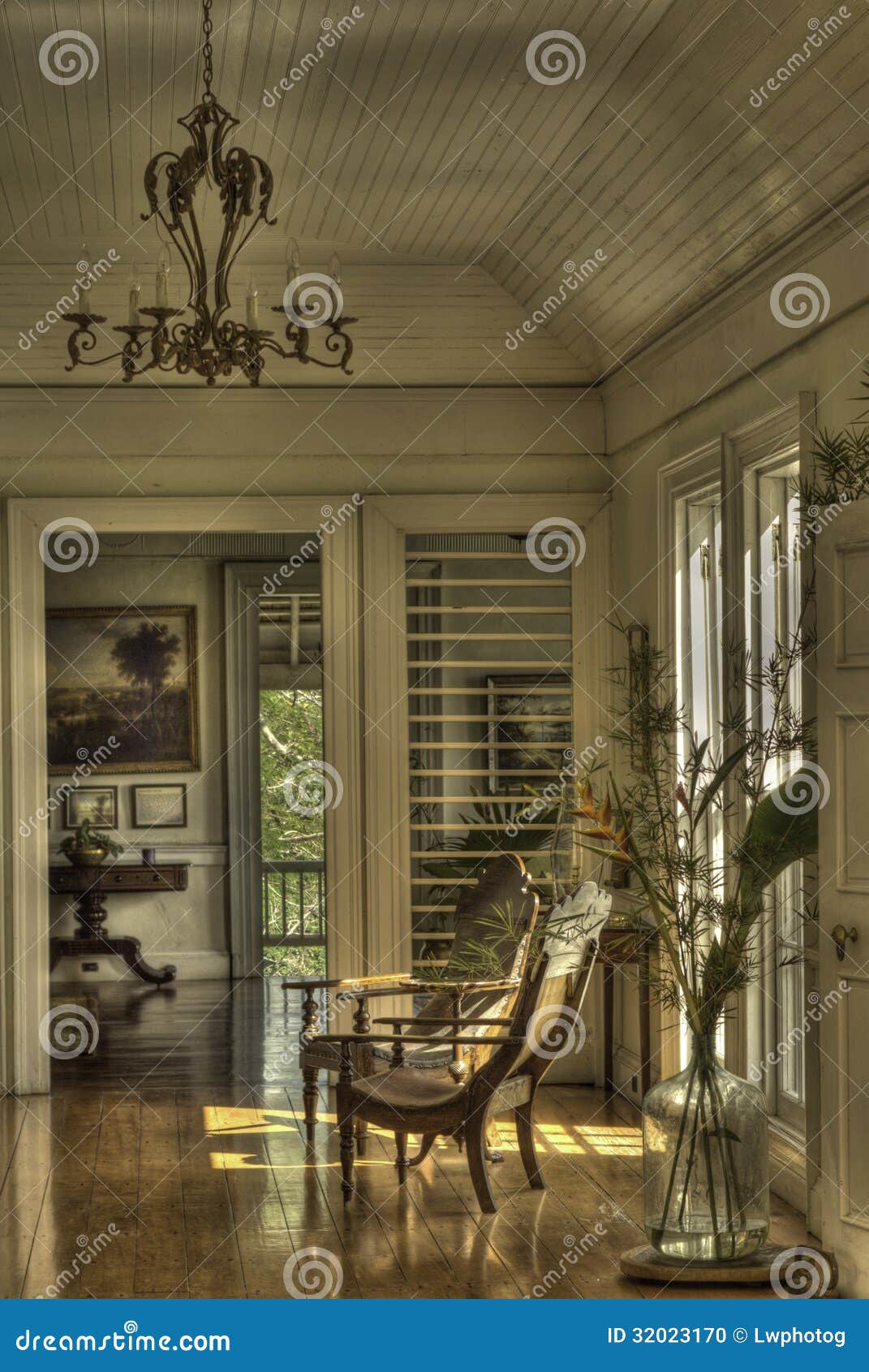 Interior Of Historic Home Stock Photo - Image: 32023170