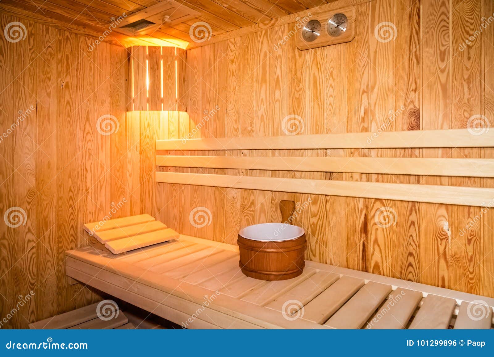 Interior of a home sauna stock photo. Image of bathroom 101299896