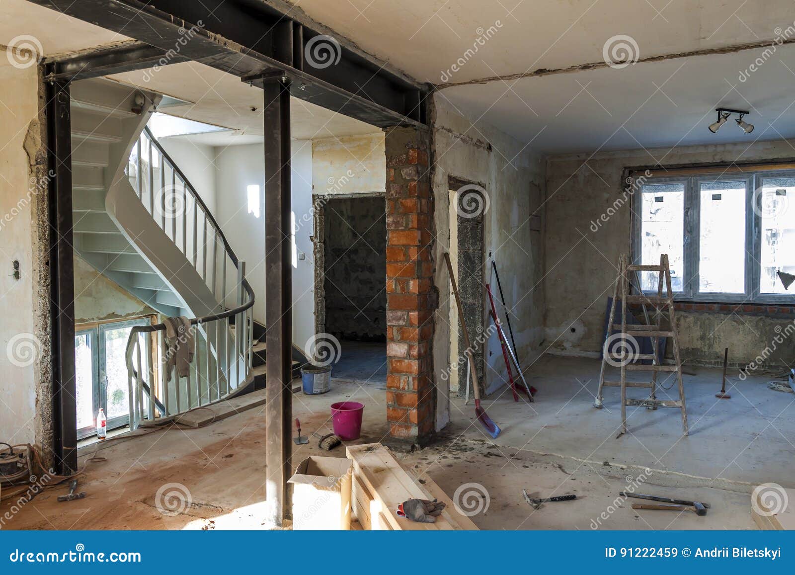 Interior of a House Under Construction. Renovation of an Apartment