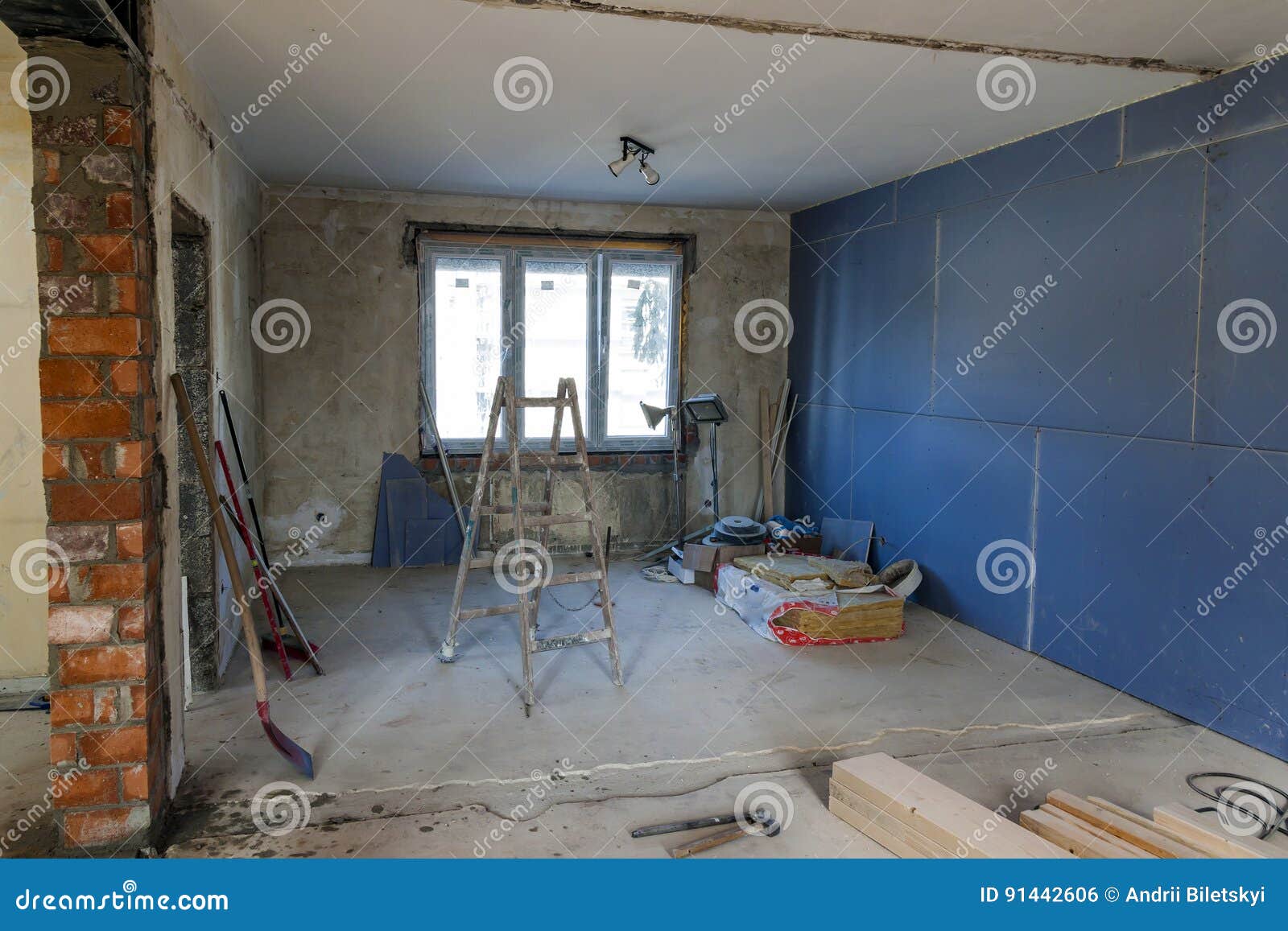 Interior of a House Under Construction. Renovation of an Apartment