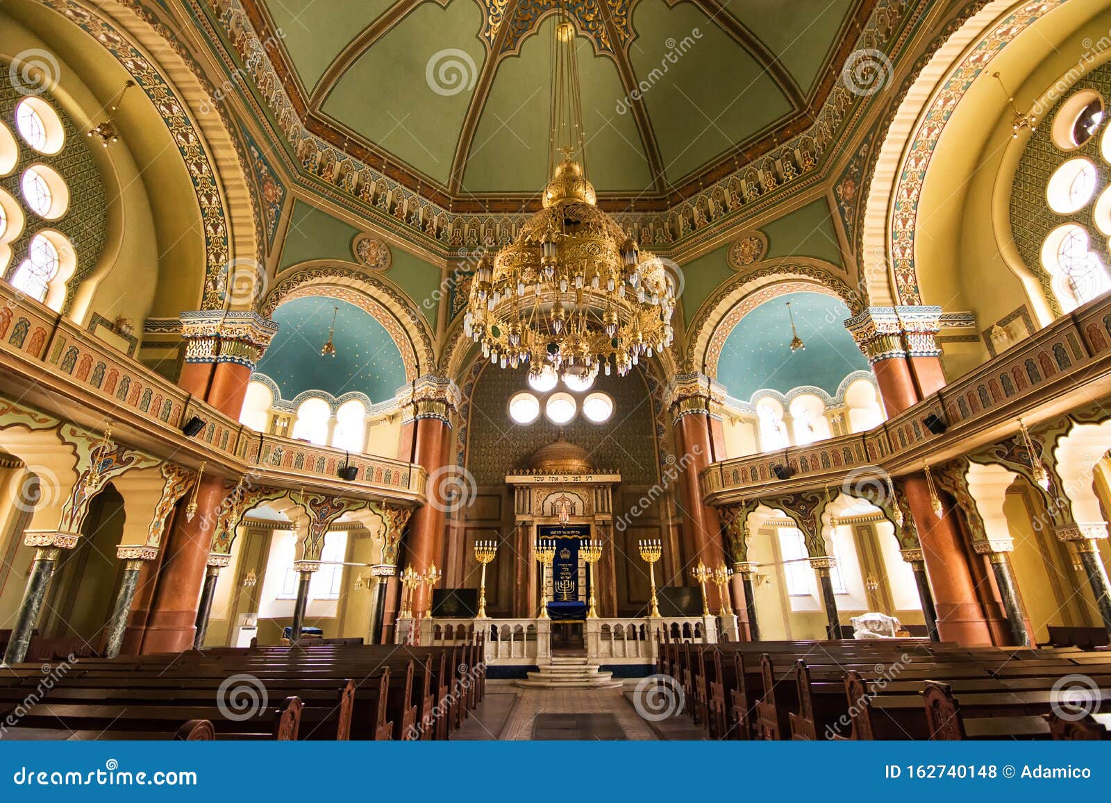 interior of the jewish synagogue in sofia bulgaria