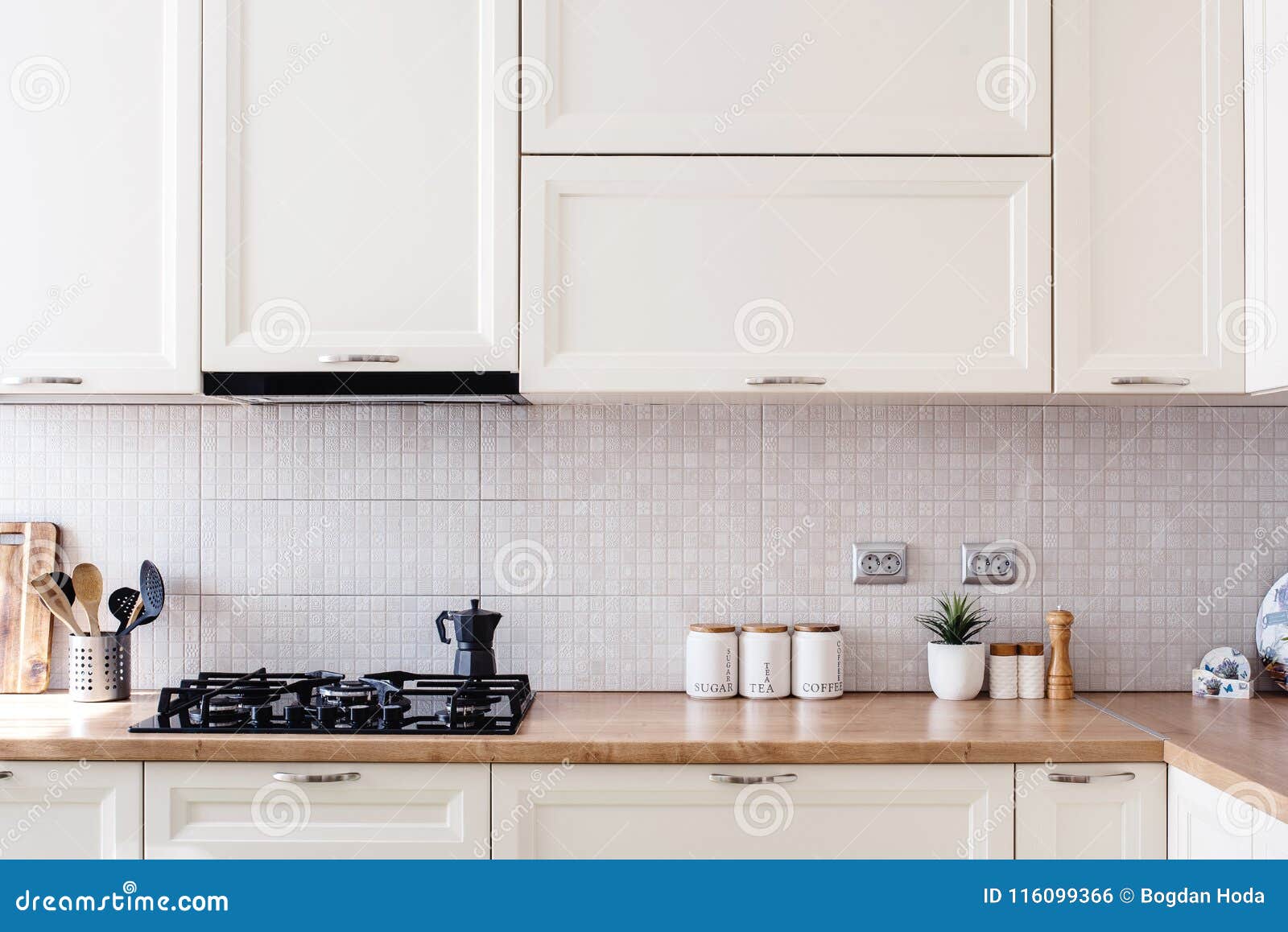 Interior Kitchen Design Details Modern Cabinets And Wooden Furniture Stock Photo Image Of Kitchen Luxury 116099366