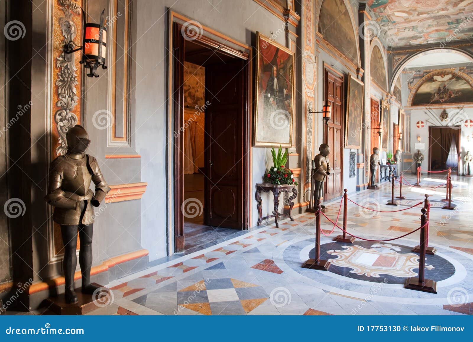 Grandmaster Palace Interior in Valletta, Malta Editorial
