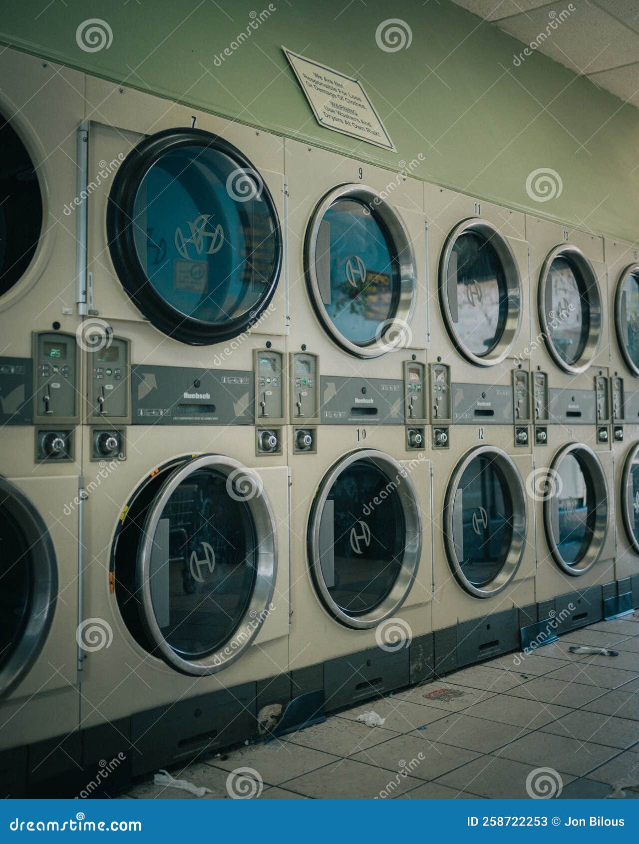 Interior of a Laundromat, Ossining, New York Stock Image Image of