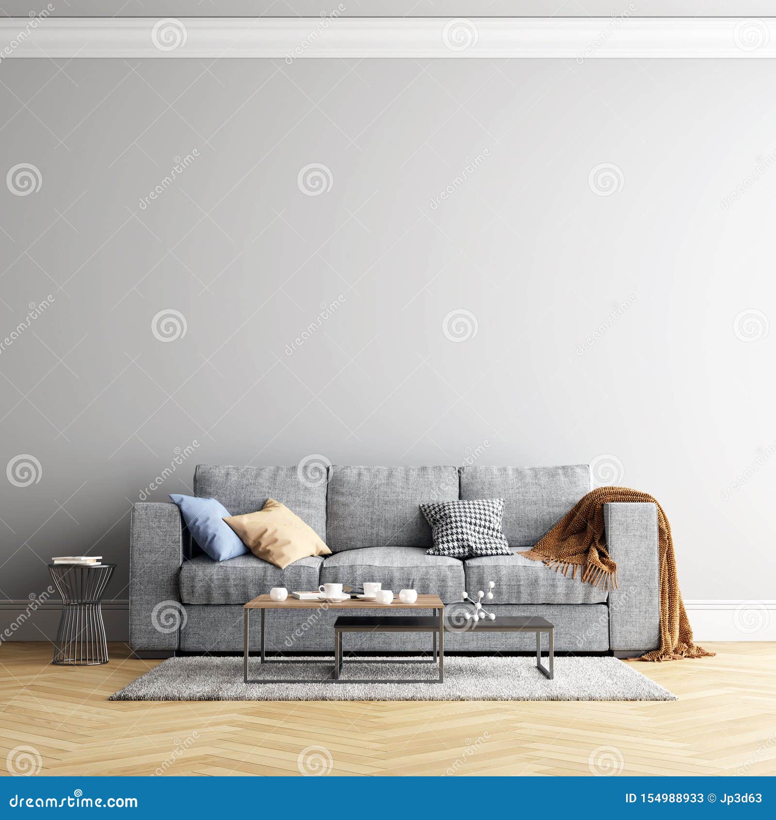 Interior Living Room Wall Mock Up Background Stock Illustration -  Illustration of white, inteiror: 154988933