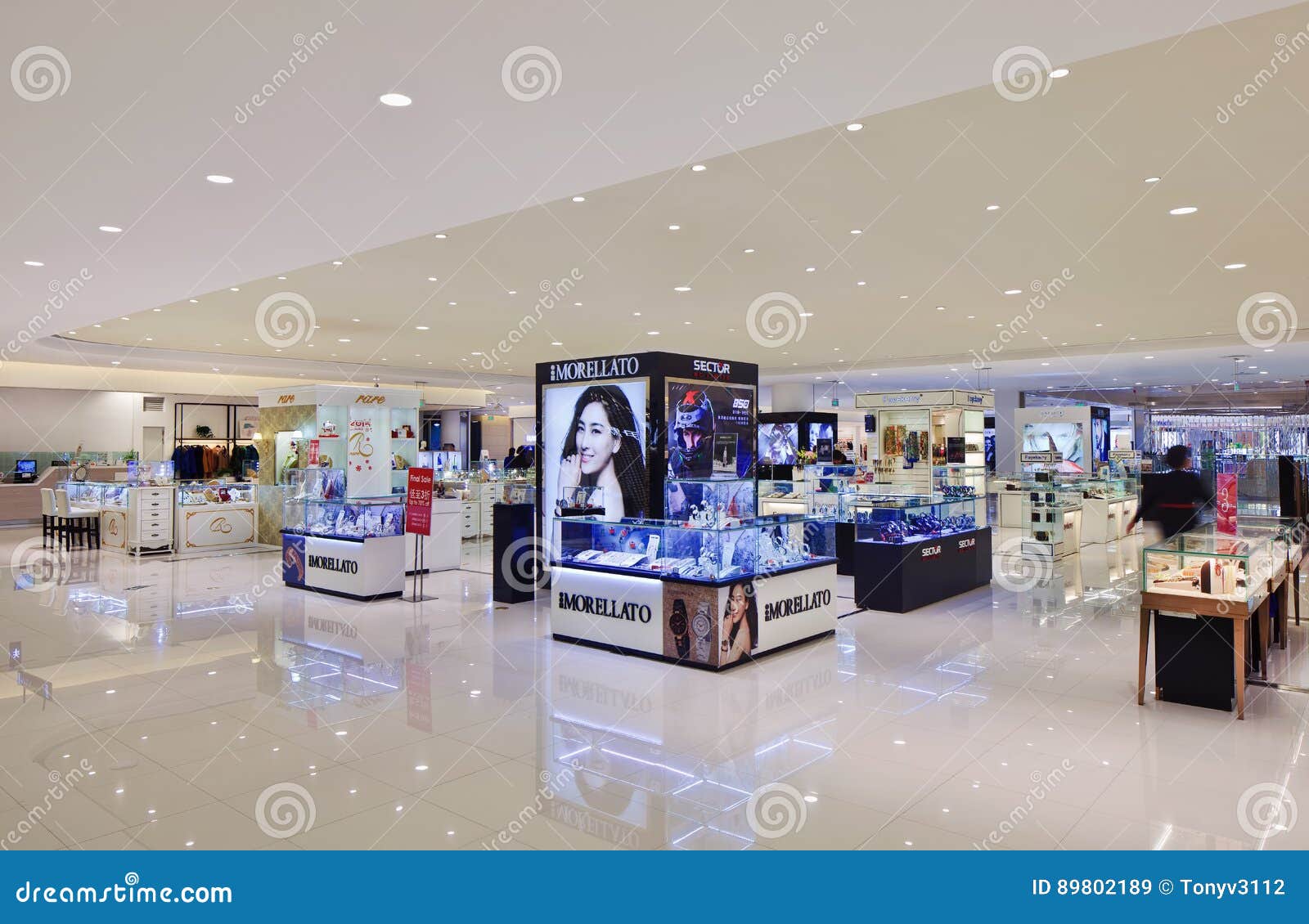 Interior of a Luxurious Shopping Mall, Shanghai, China Editorial Stock ...