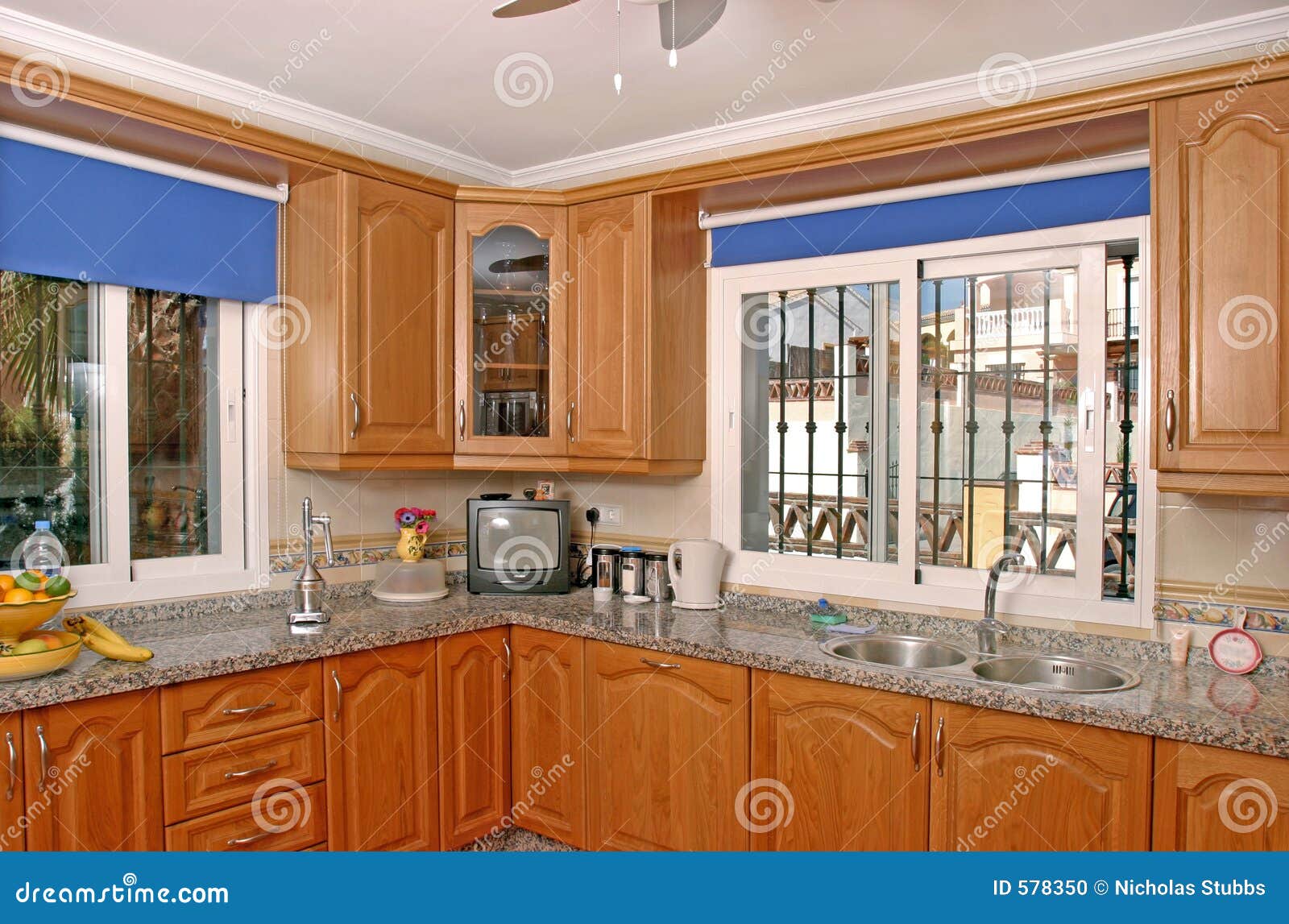 The House Has A Modern Kitchen In Spanish Interior Of Luxury Kitchen In