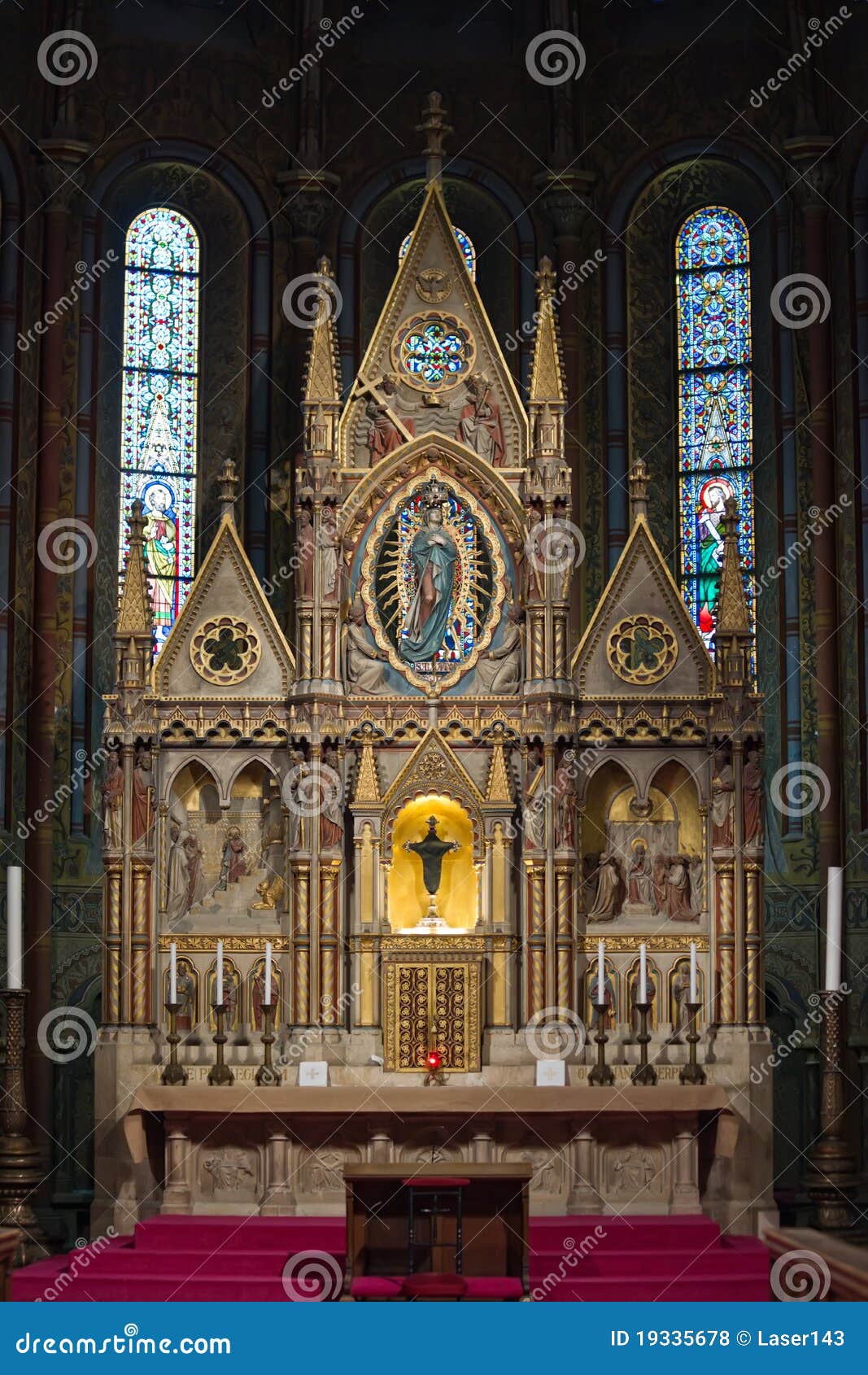 Interior of Matthias Church Stock Photo Image of landmark, gothic