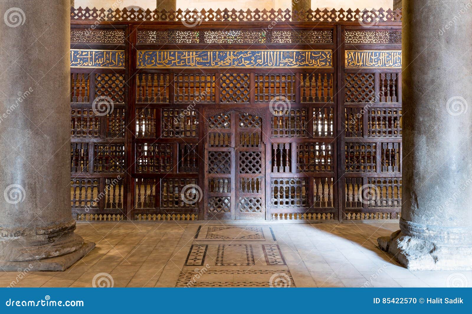 interior the mausoleum of sultan qalawun, old cairo, egypt