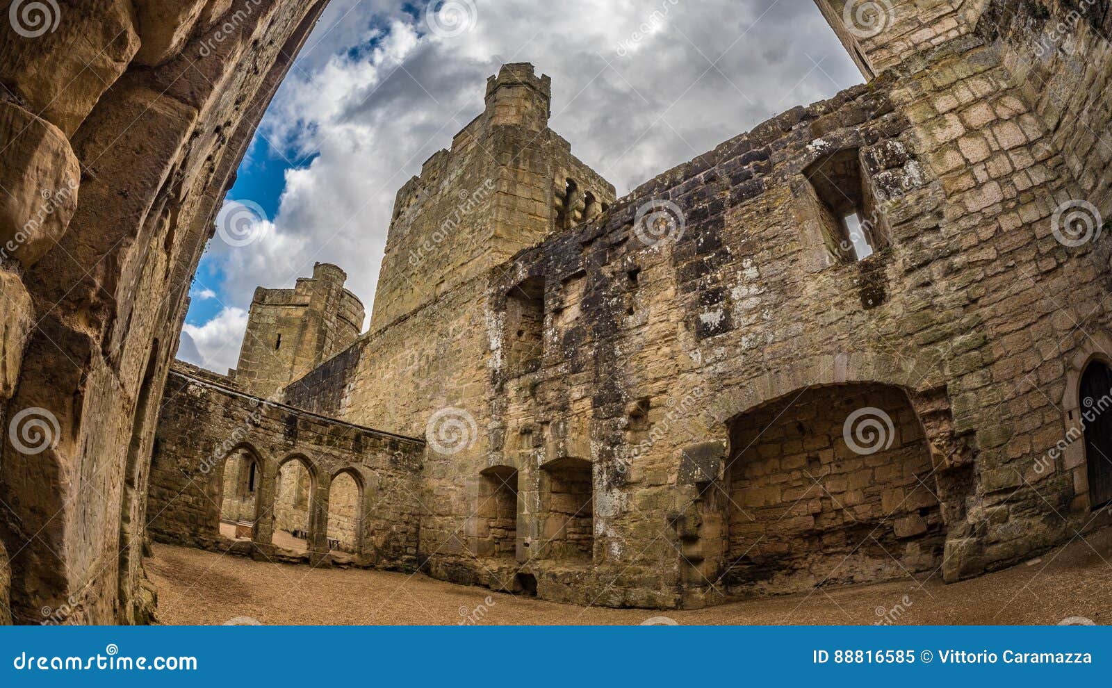 The Interior Of A Medieval Castle Stock Image Image Of