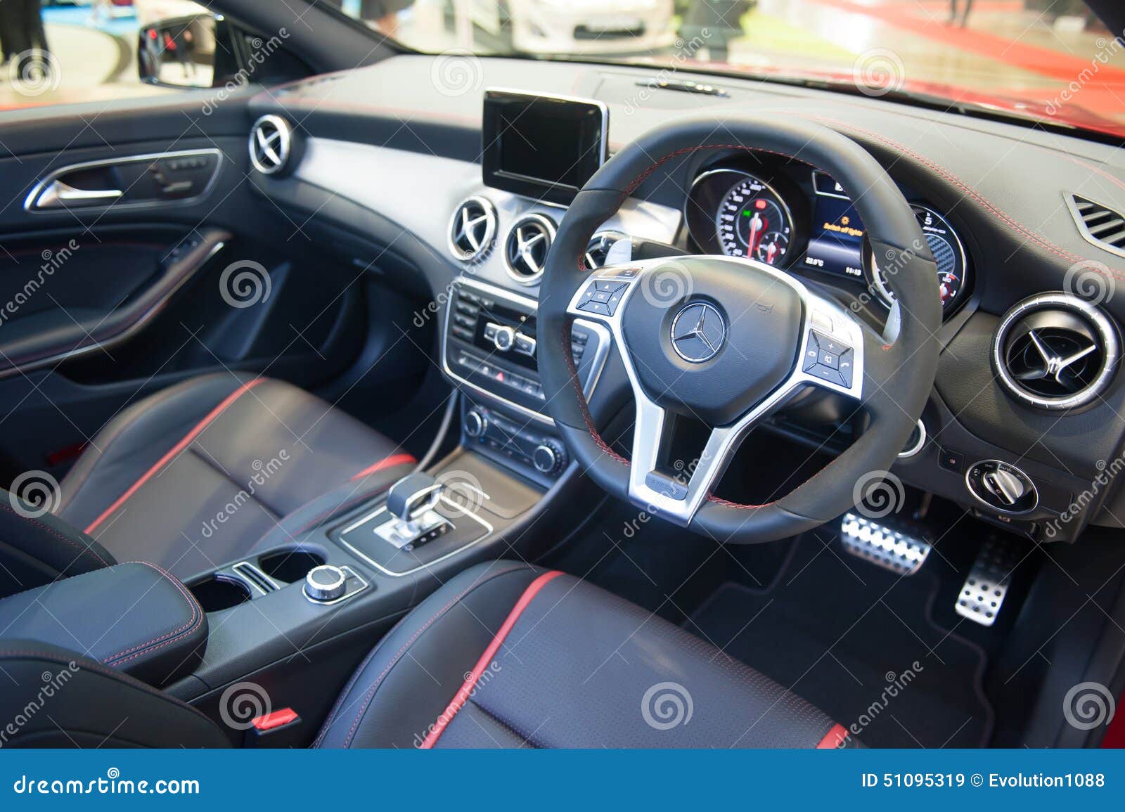 Interior Of Mercedes Benz Cla45amg At The Singapore