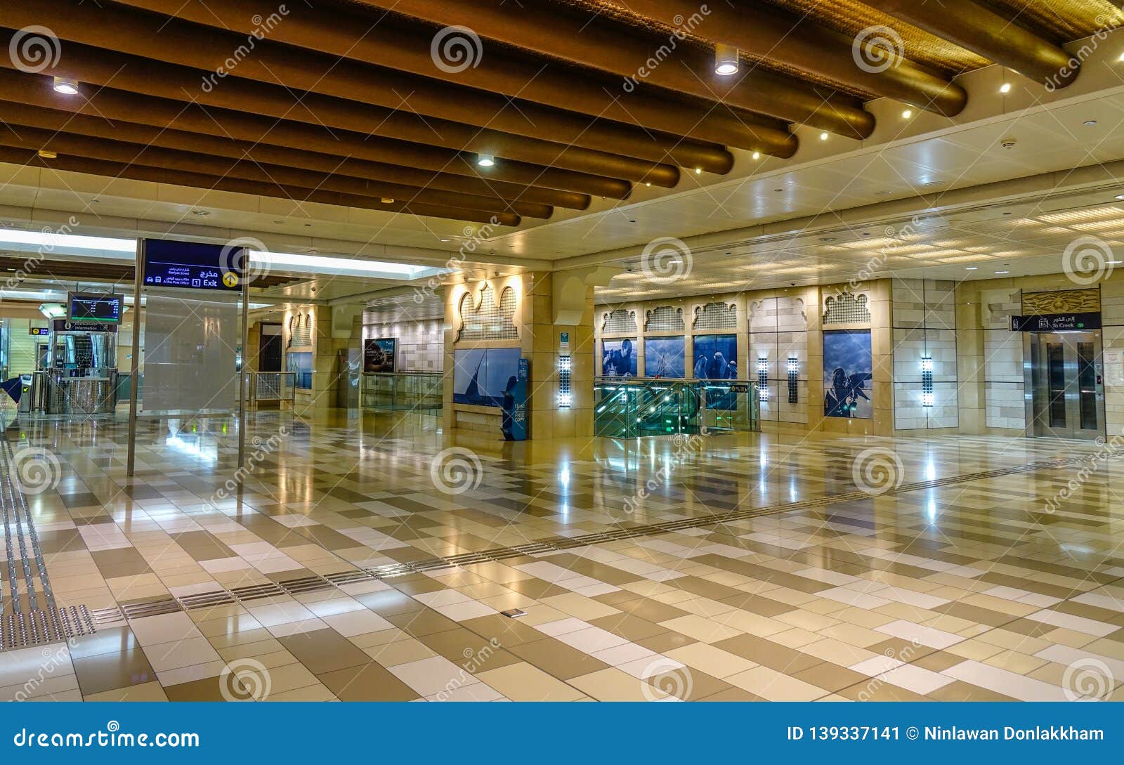 Interior Of Metro Station In Dubai Editorial Photo Image