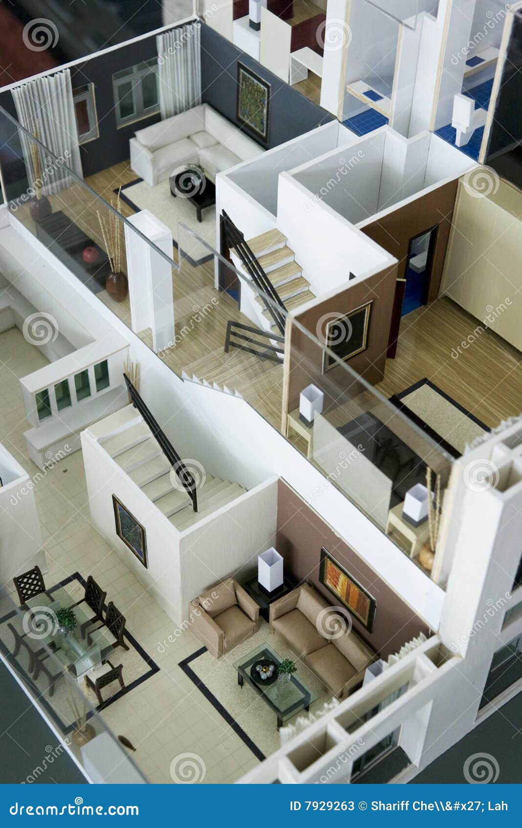 Interior modelo de la casa imagen de archivo. Imagen de moderno - 7929263