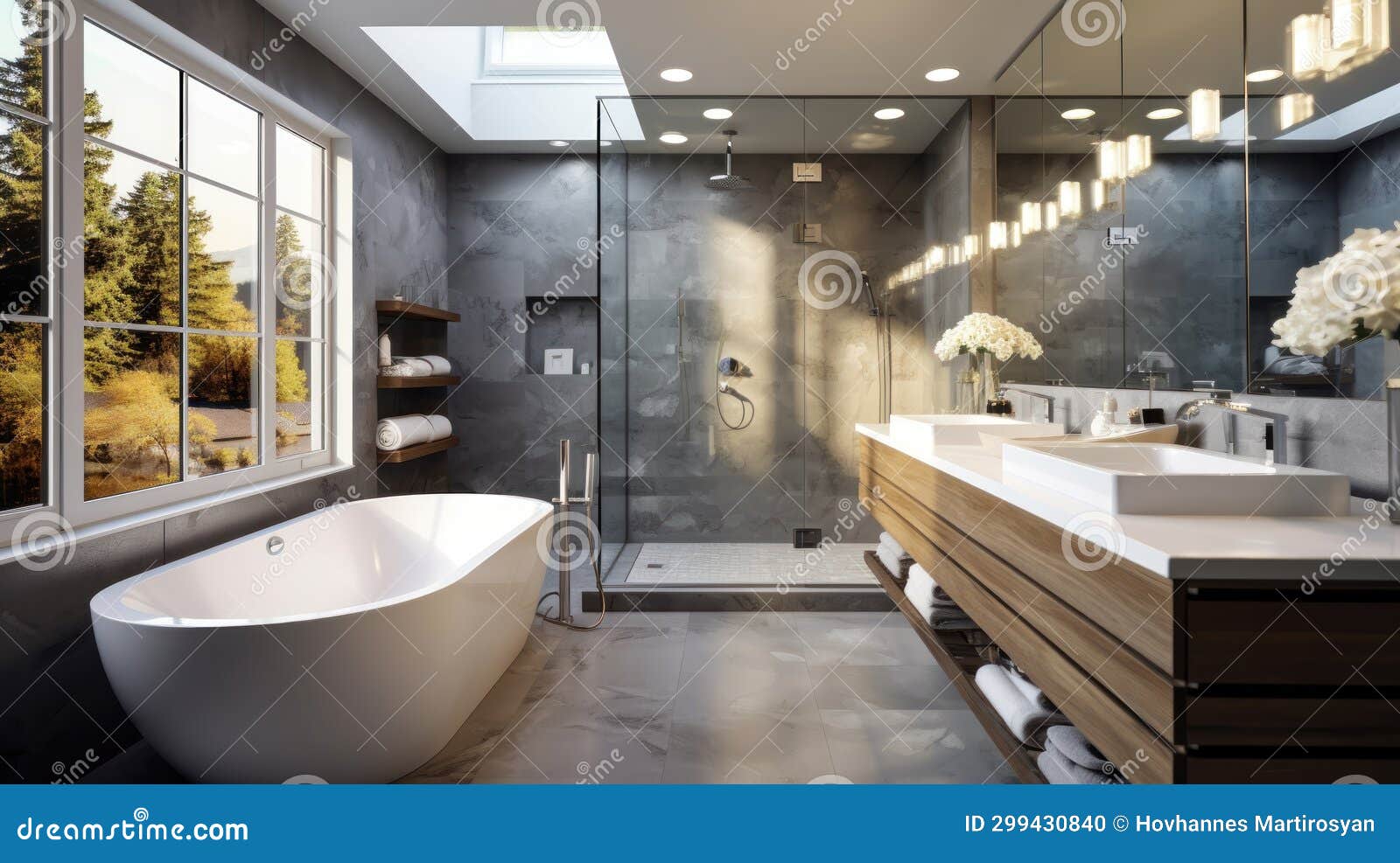 Interior of Modern Bathroom. Luxury Bathroom Stock Illustration ...