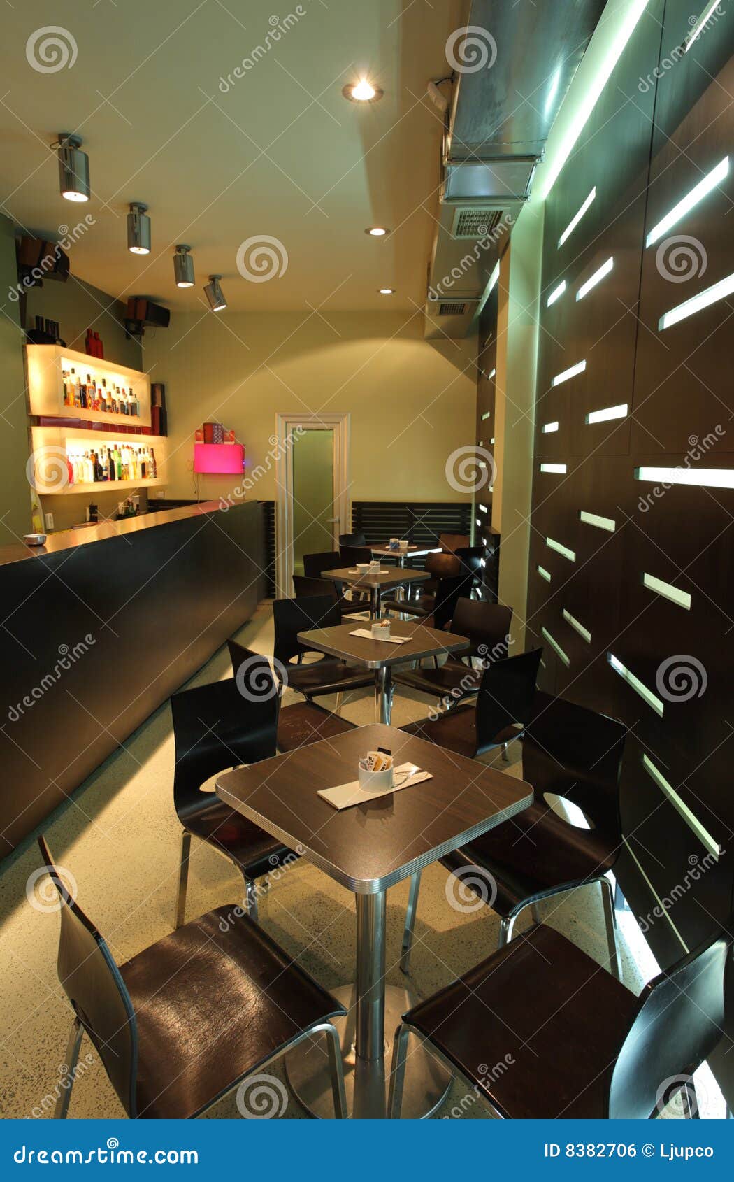 Interior of a modern cafe stock photo. Image of modern 