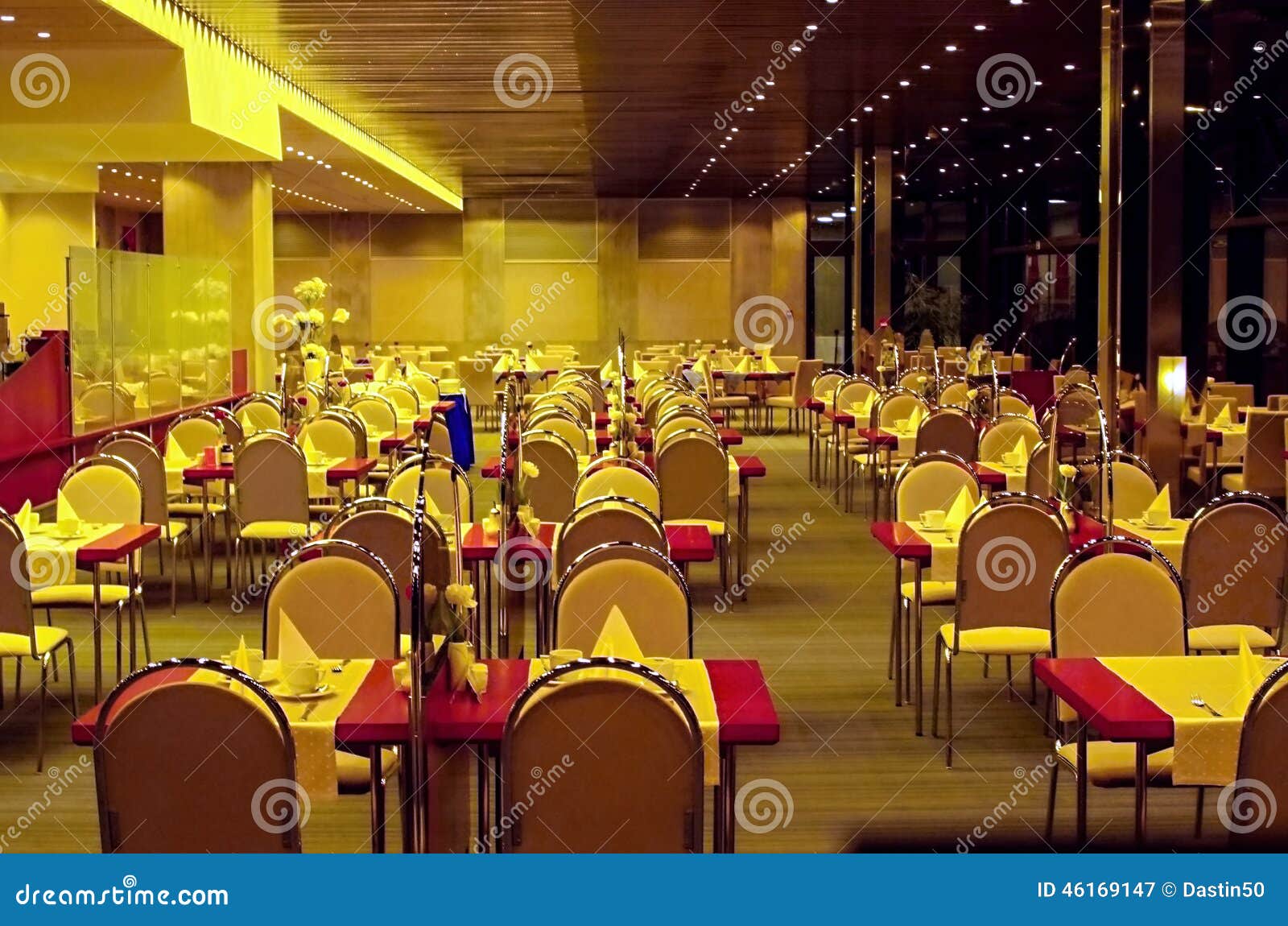 Interior of a Modern Hotel Restaurants Stock Image - Image of fine ...